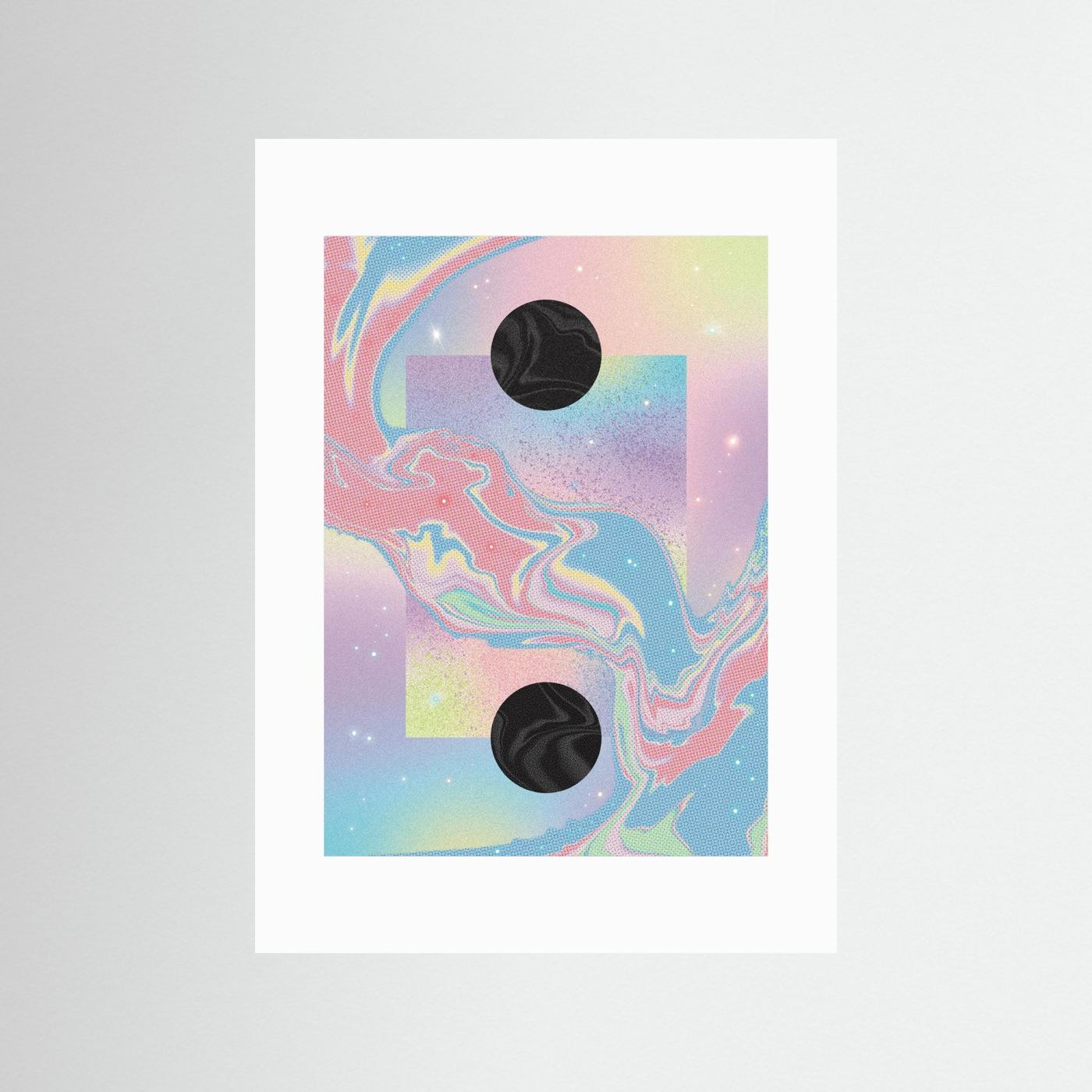 Black Hole Pastel Cosmos by Amy Louise Baker