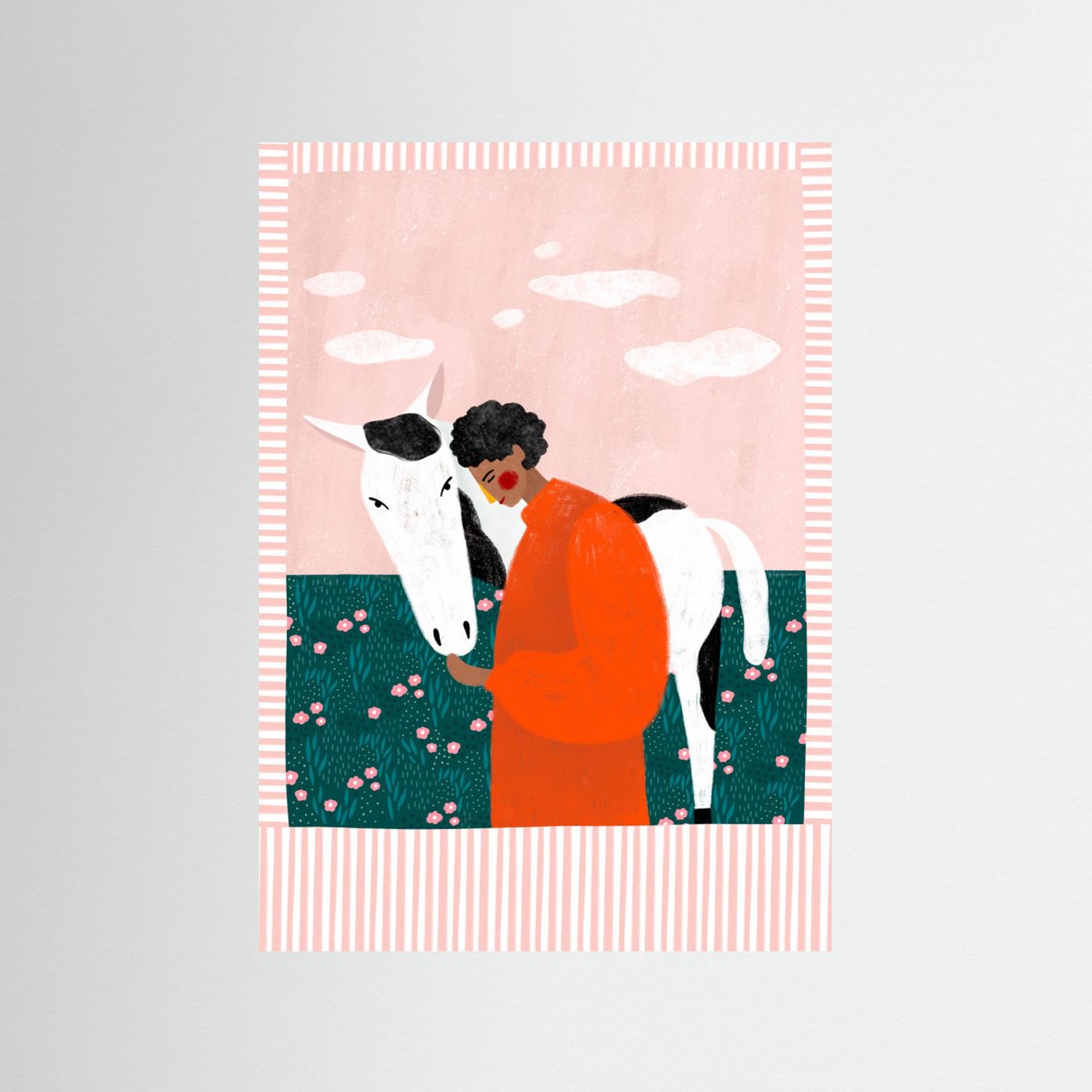 Girl and Horse by Bea Müller