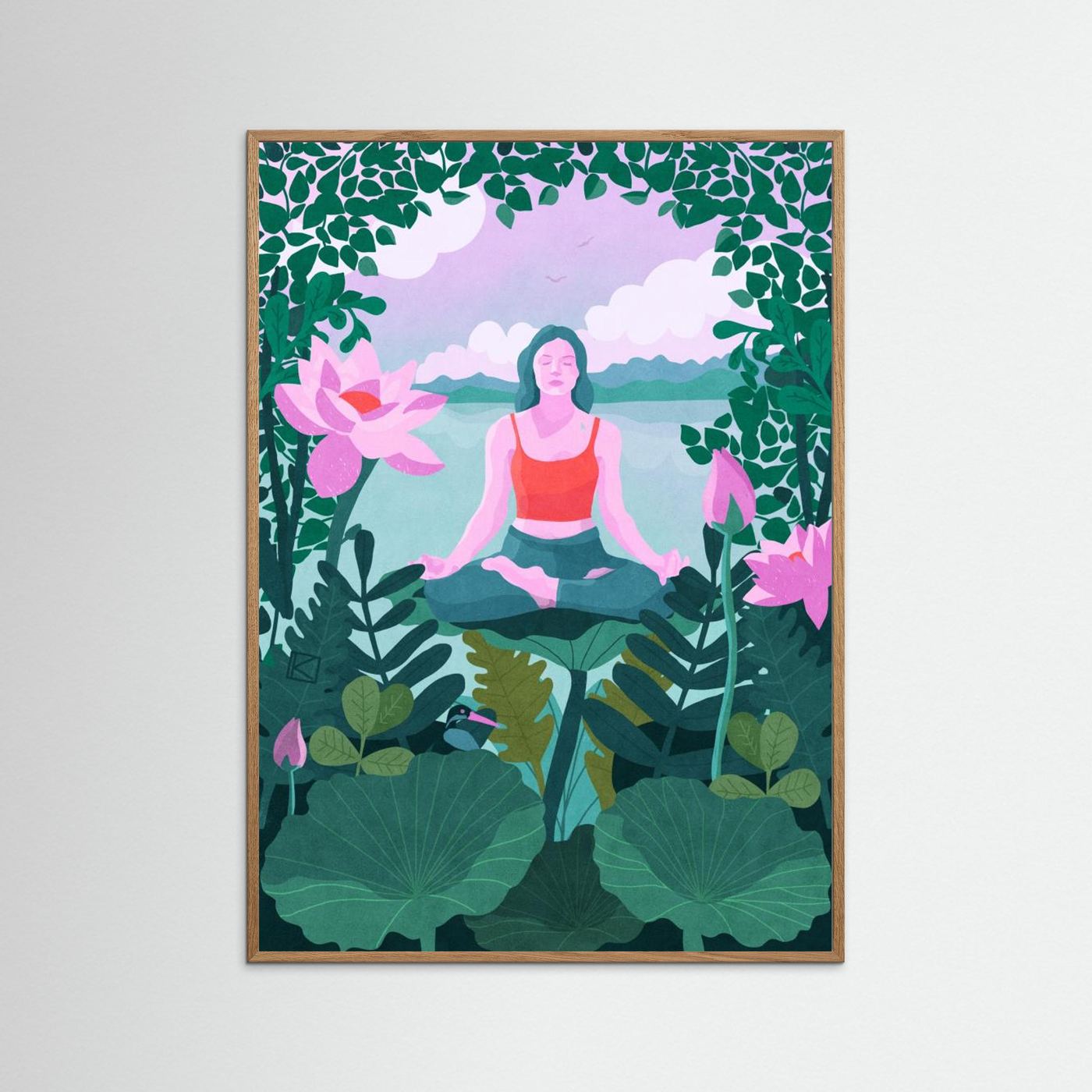Peaceful Lotus Meditation by Sylwia Kubus
