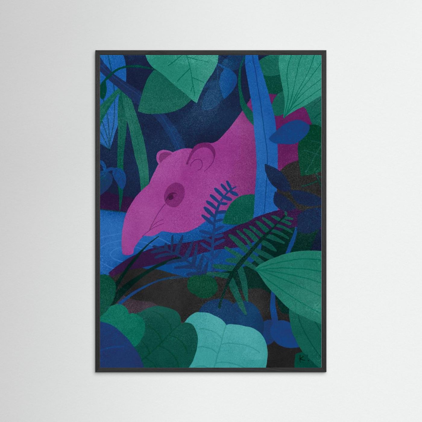 Pink Tapir In Jungle by Sylwia Kubus
