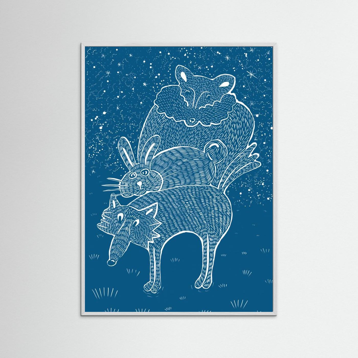 Starry Animal Stack by Mela Patterns