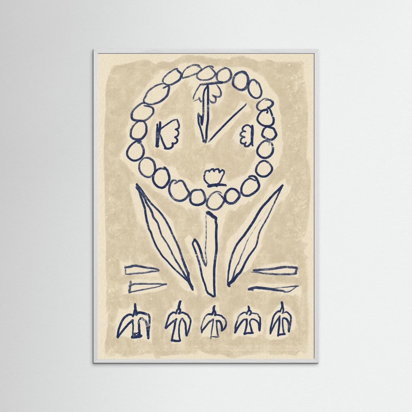Folk Art Flower Symbols by Raipa Studio