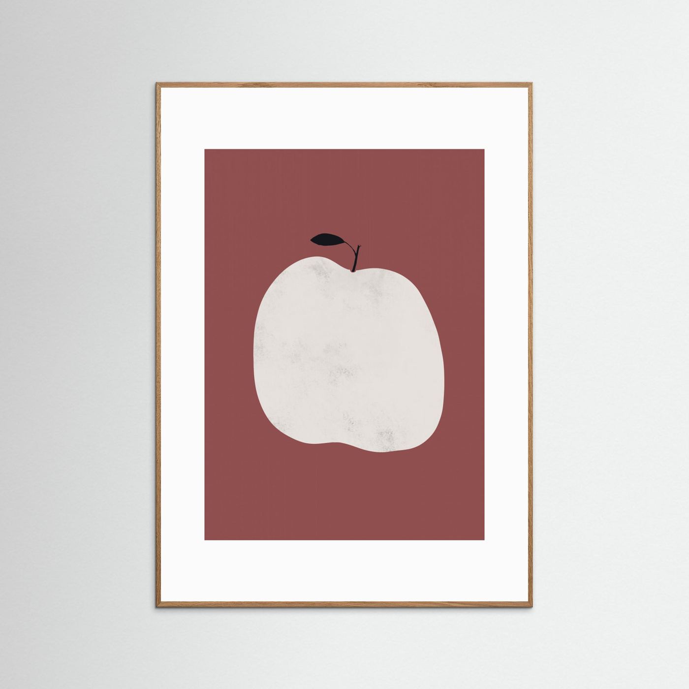 Minimalist White Apple by Danushka Abeygoda