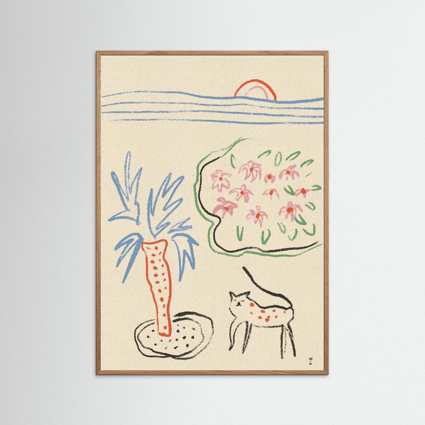 Tropical Cat Garden by Raipa Studio