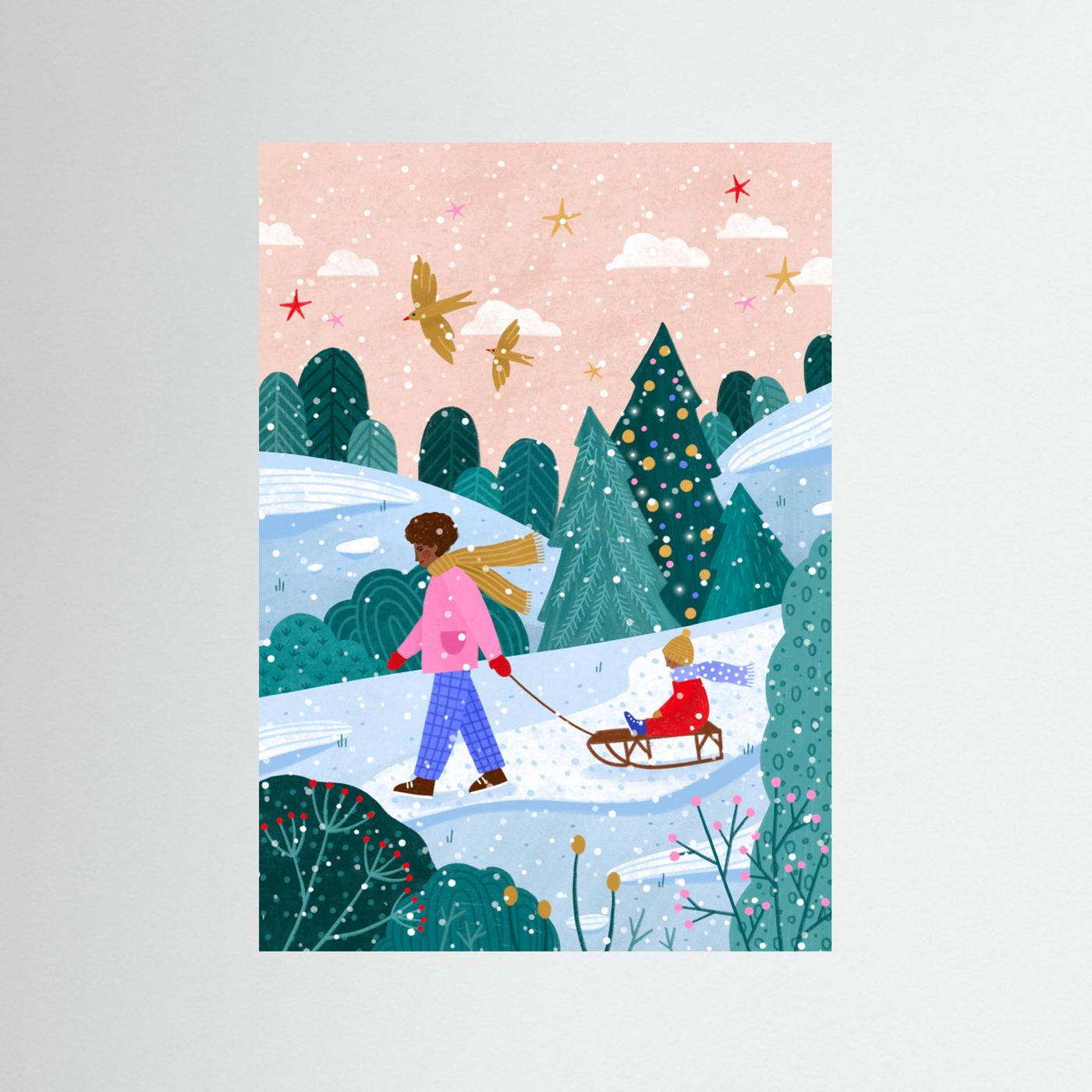 Snowy Sledge Walk 2 by Bea Müller