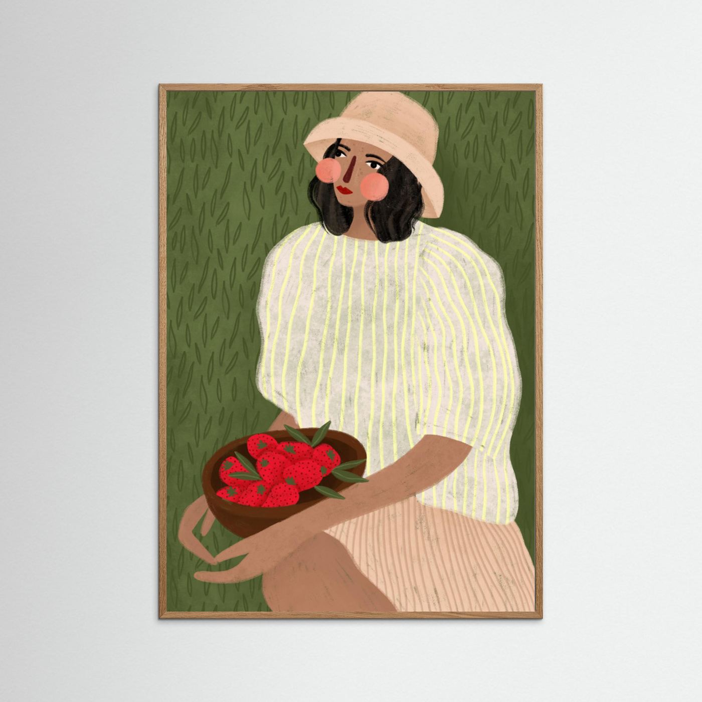 Woman with Strawberries by Bea Müller