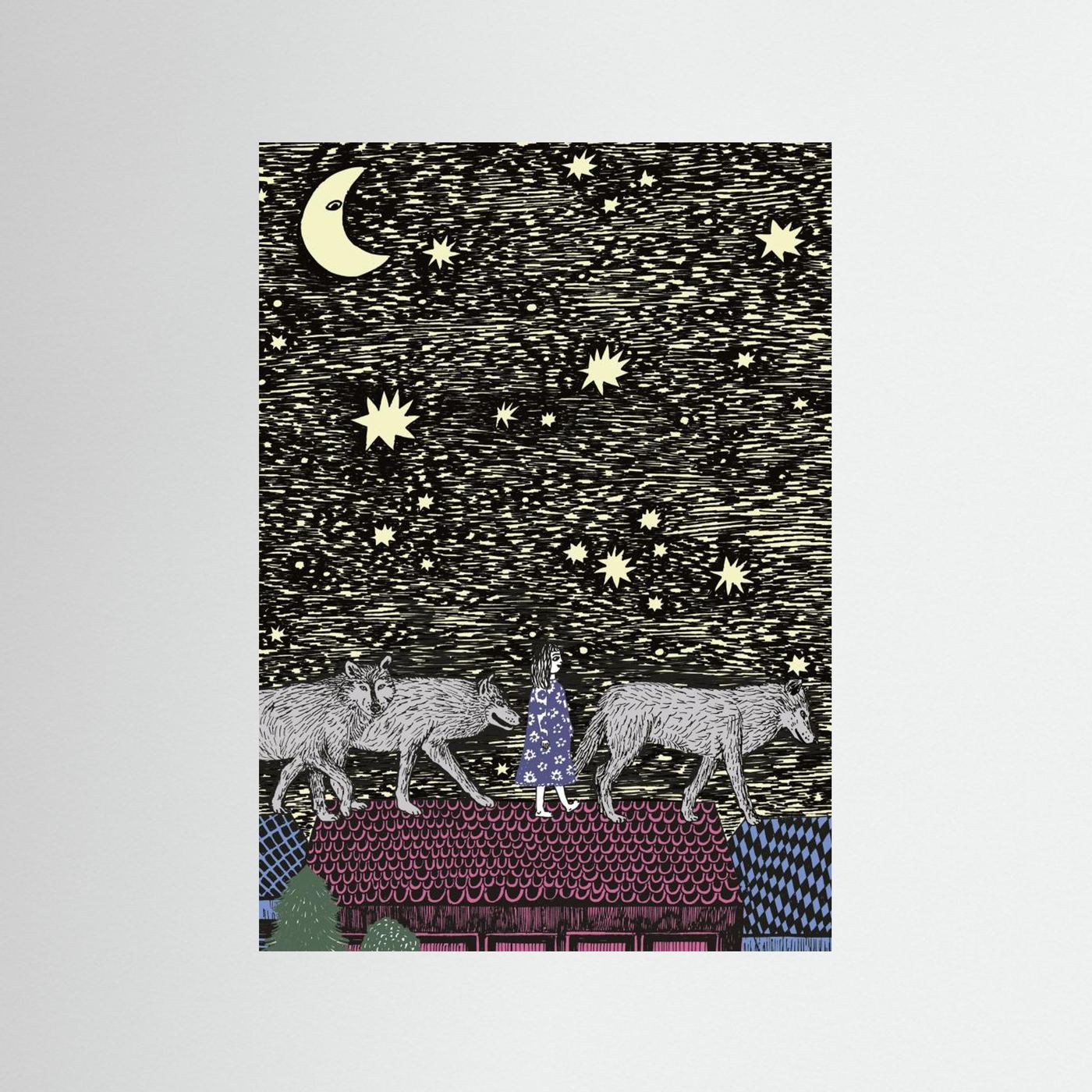 Girl With Wolves by Kasia Walentynowicz
