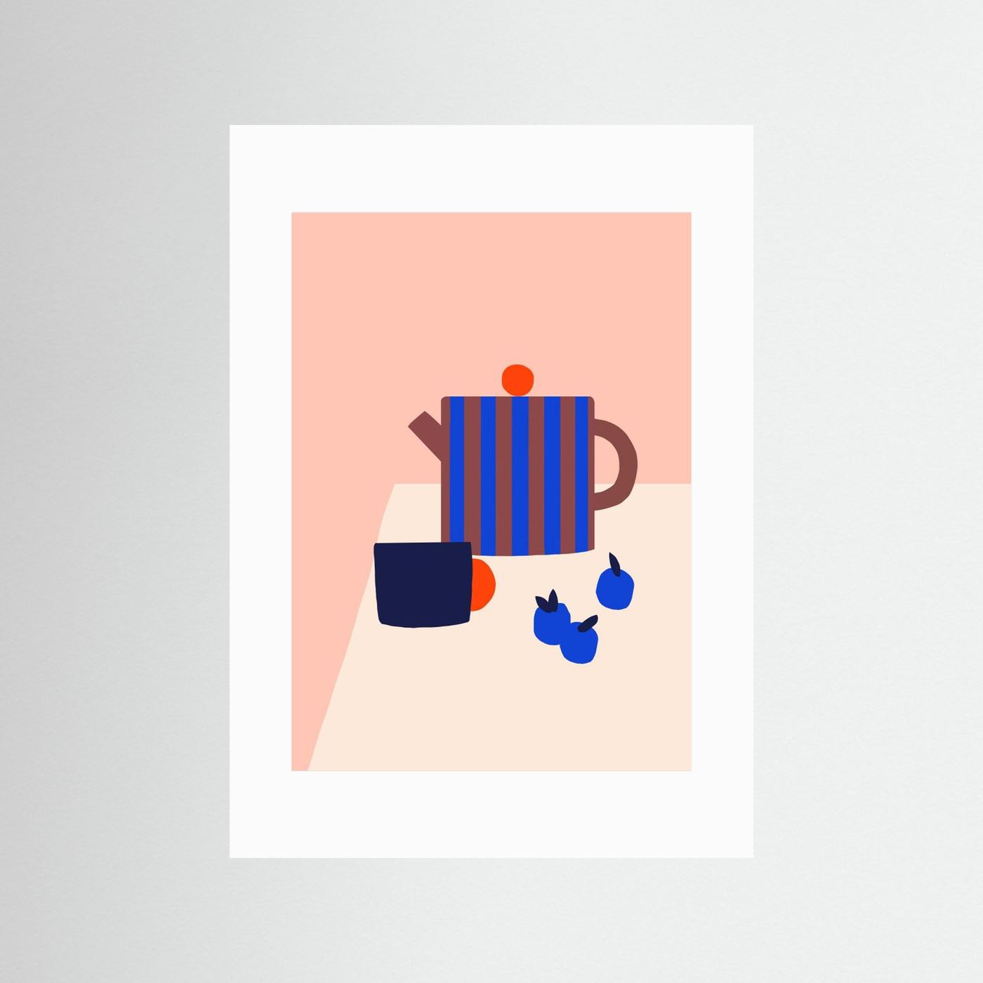 Teapot with Plums by Maren Gross