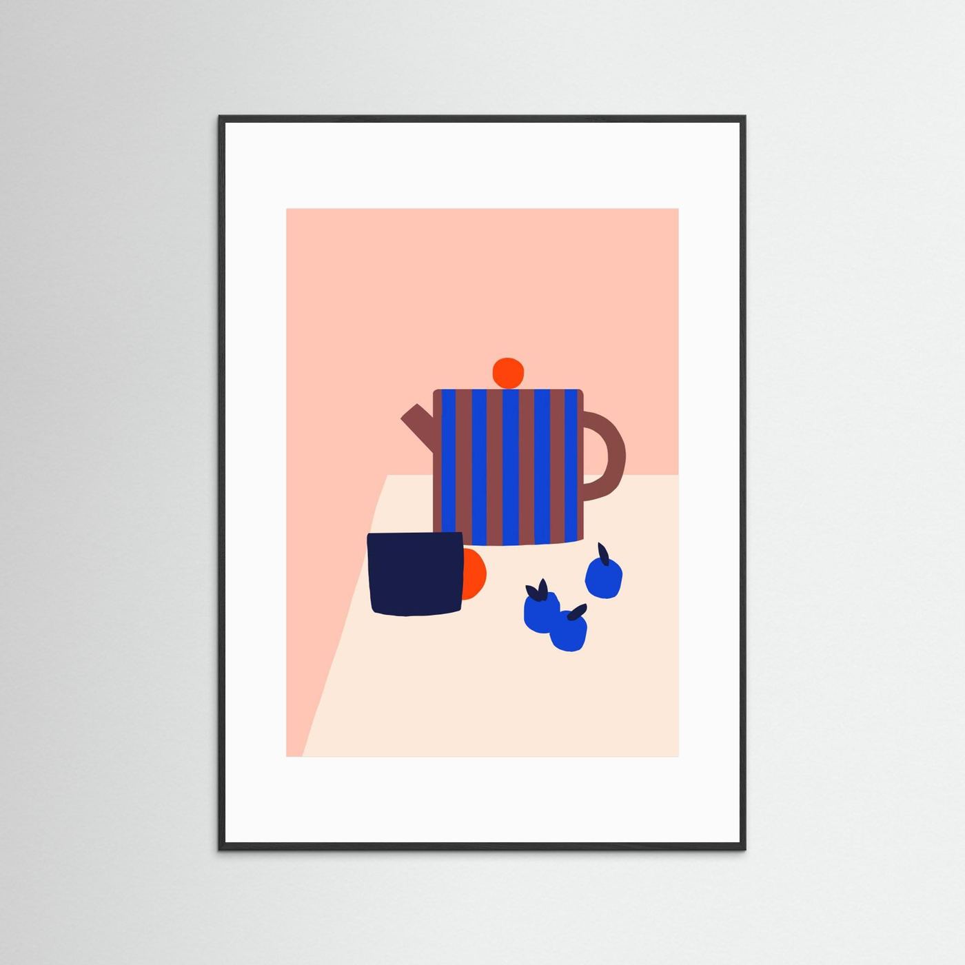 Teapot with Plums by Maren Gross