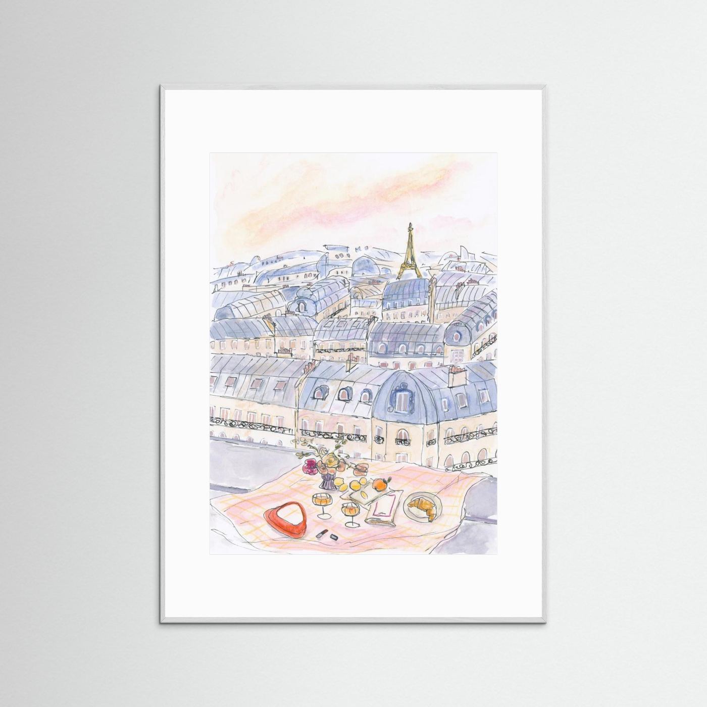 Parisian Rooftop Picnic With Eiffel Tower Views by Katharina Puritscher