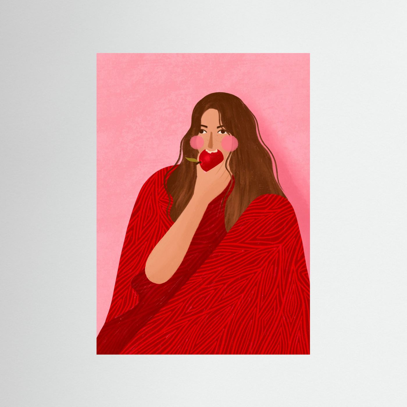 Cozy Woman Apple by Bea Müller