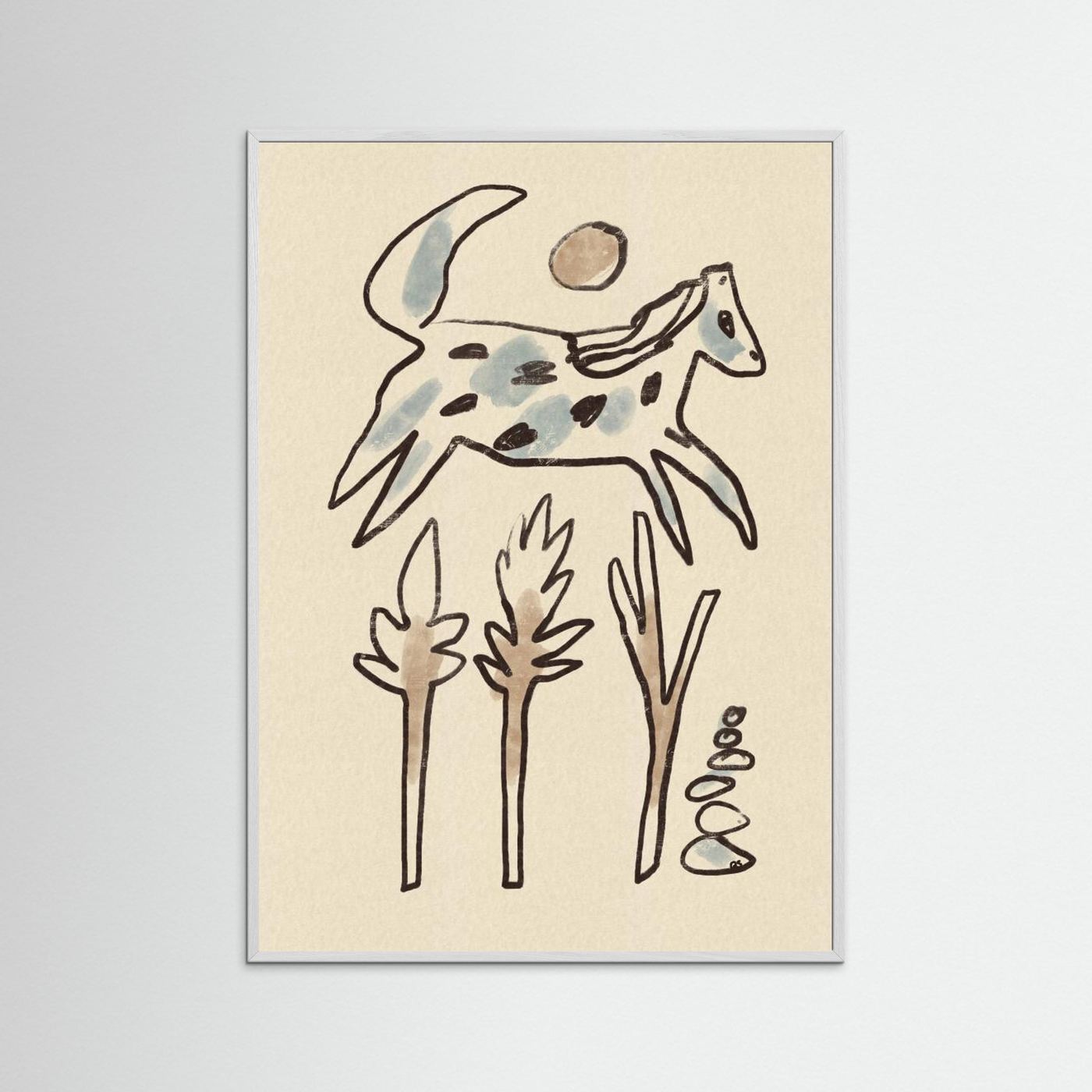 Leaping Desert Horse by Raipa Studio