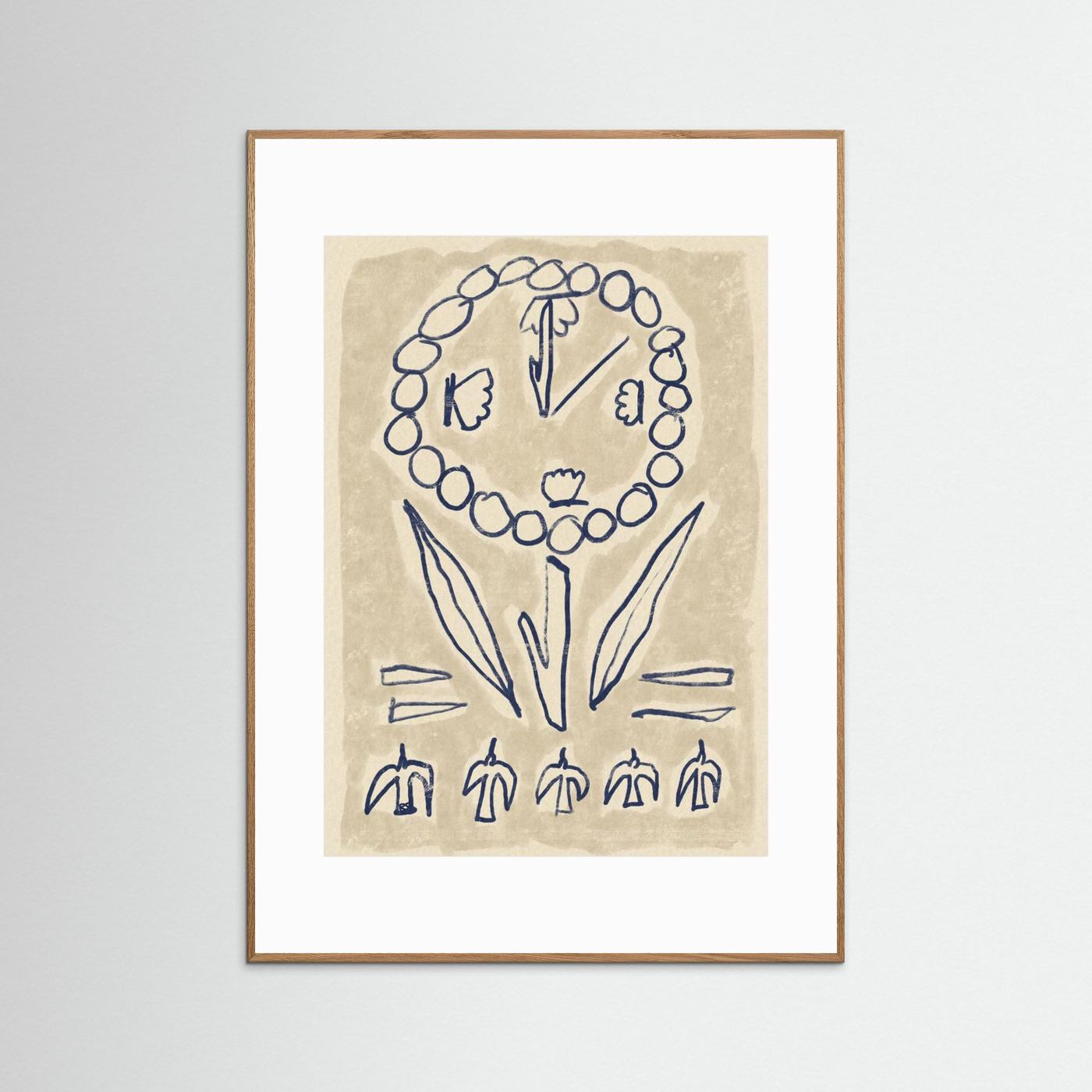 Folk Art Flower Symbols by Raipa Studio