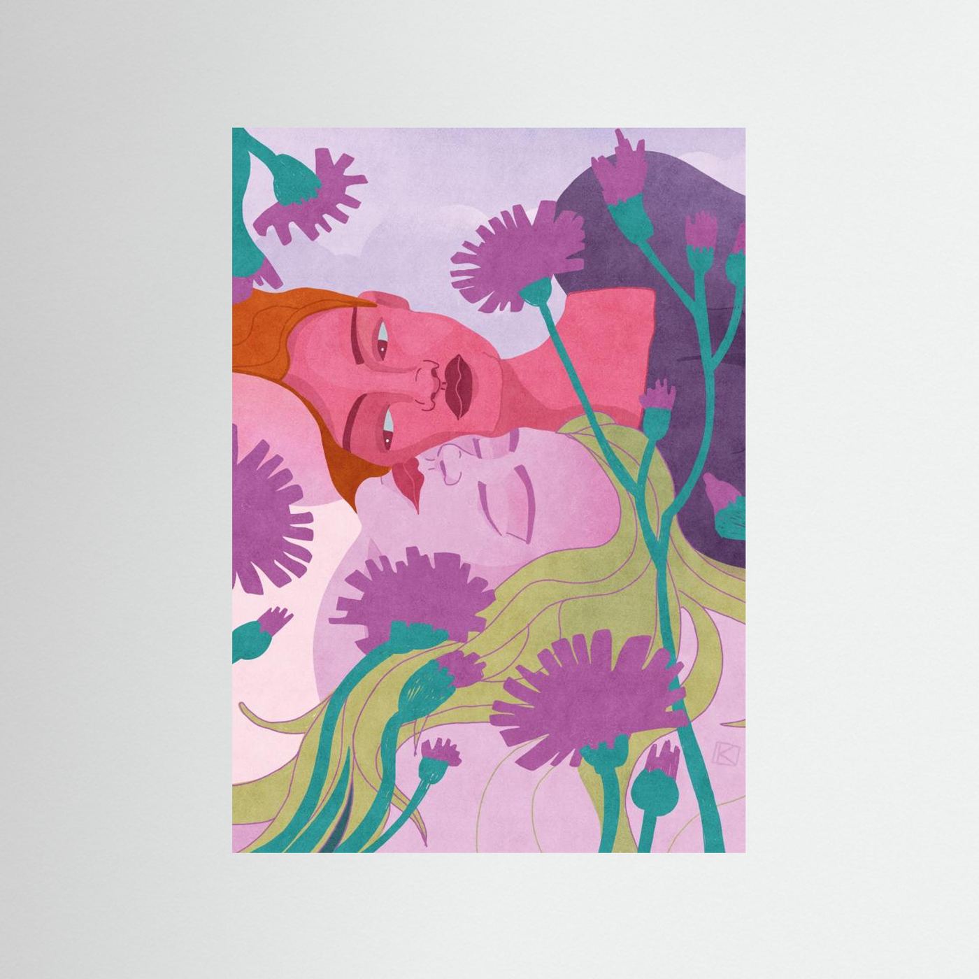 Gentle Floral Embrace by Sylwia Kubus