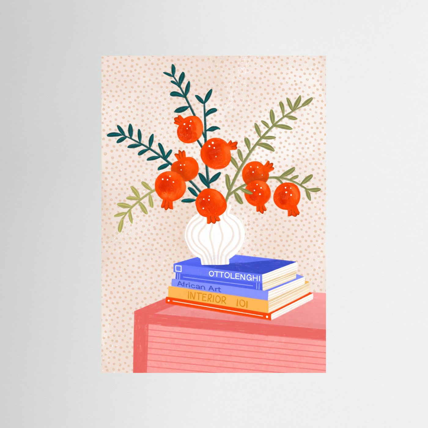 Cozy Tabletop Pomegranates by Bea Müller