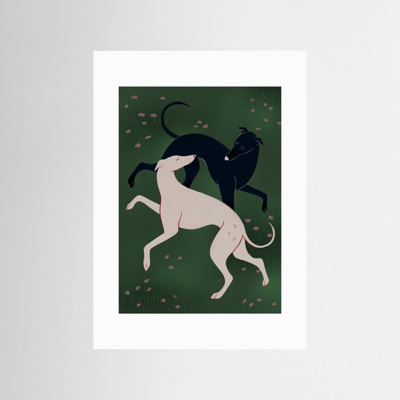 Elegant Greyhound Pair by Ida Alvarsson