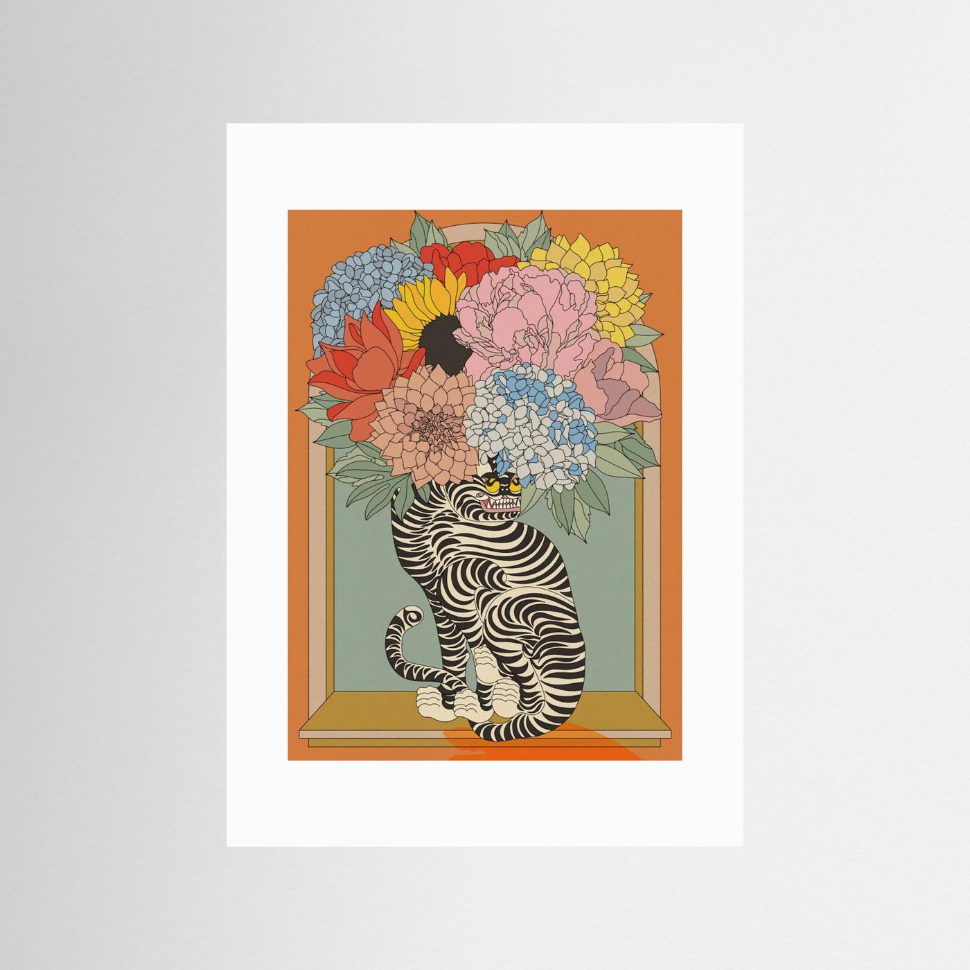 Floral Tiger Vase by Omg Kitty