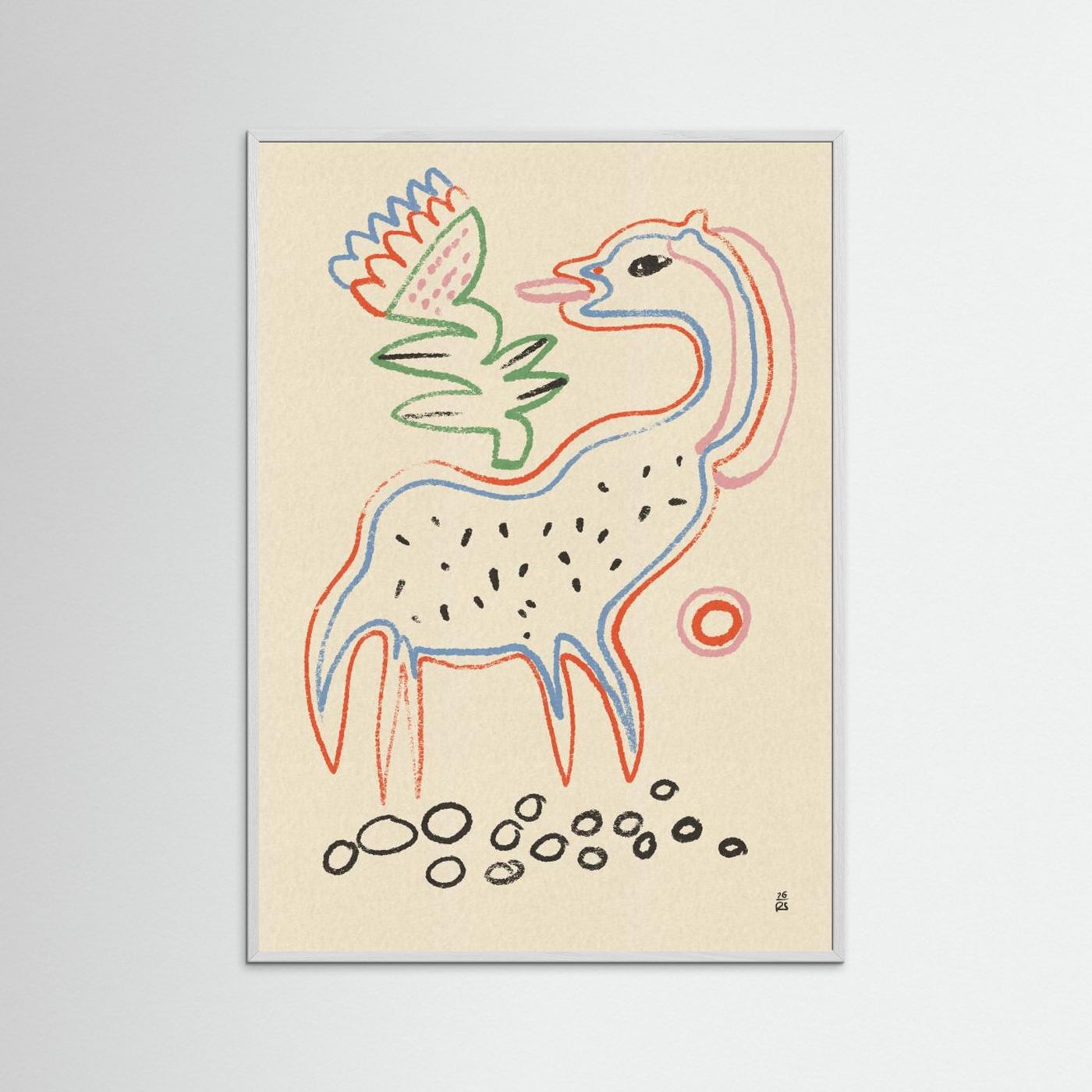 Whimsical Creature and Flower by Raipa Studio