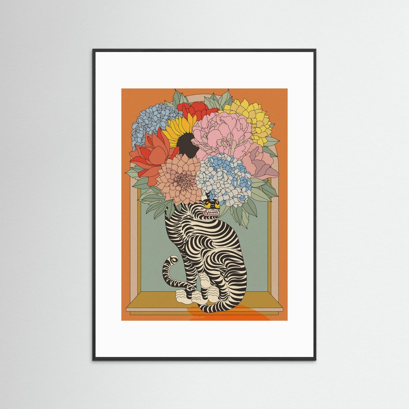 Floral Tiger Vase by Omg Kitty