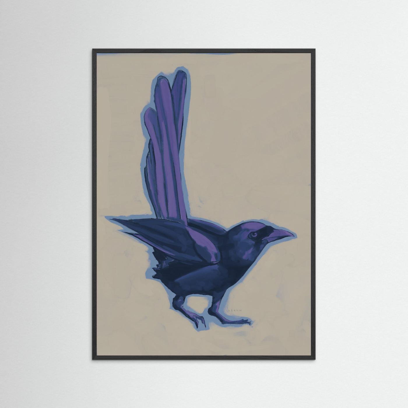 Dark Purple Crow Print - Studio Mottos Archival Artwork
