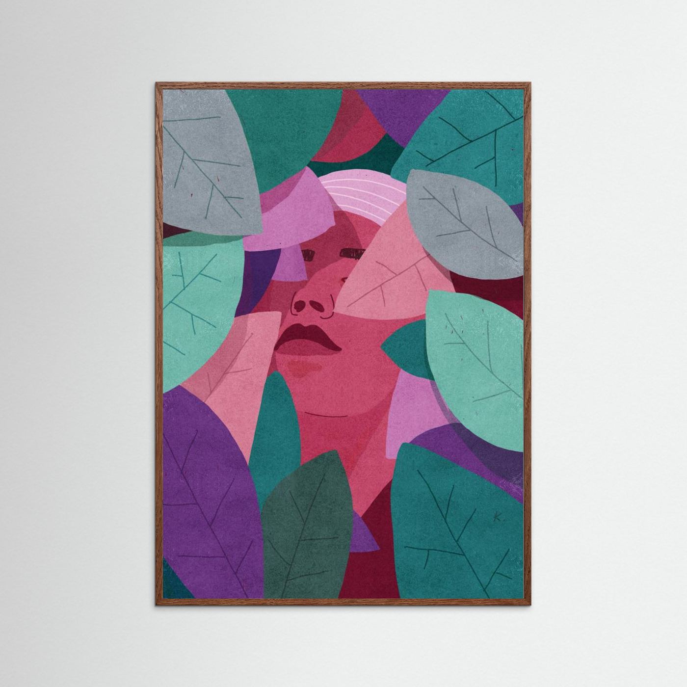 Serene Leaf Portrait by Sylwia Kubus