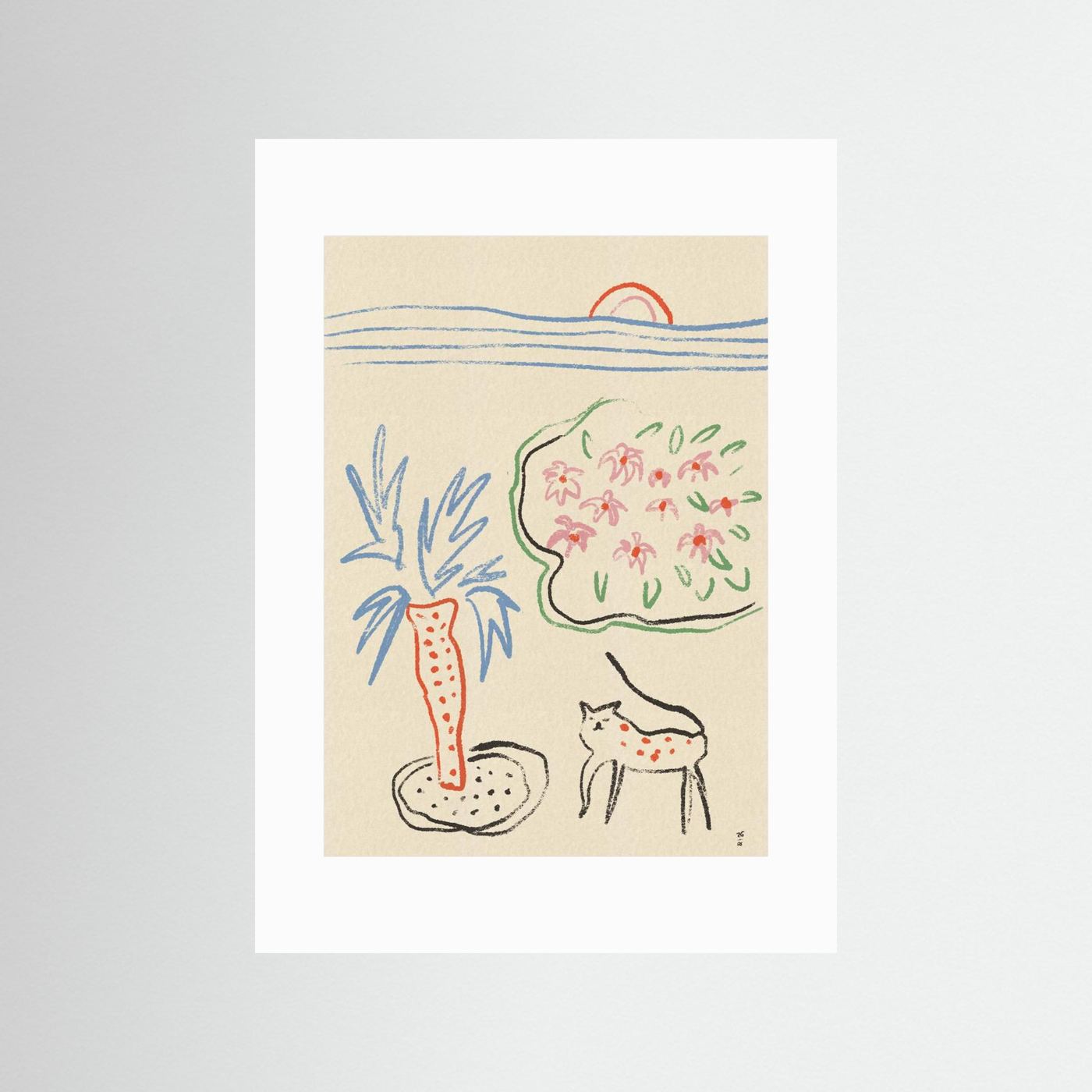 Tropical Cat Garden by Raipa Studio