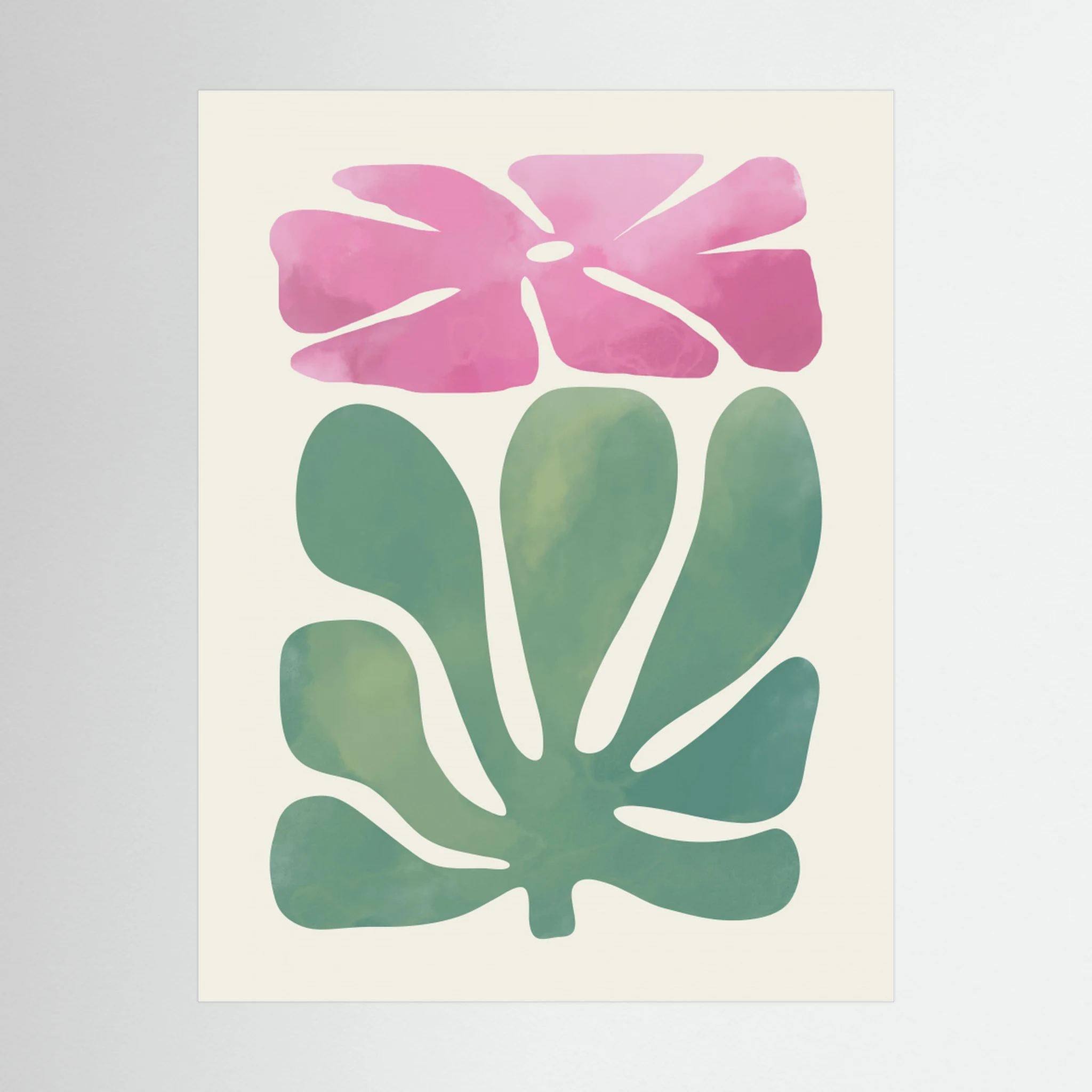 Watercolor Pink Floral by Little Dean