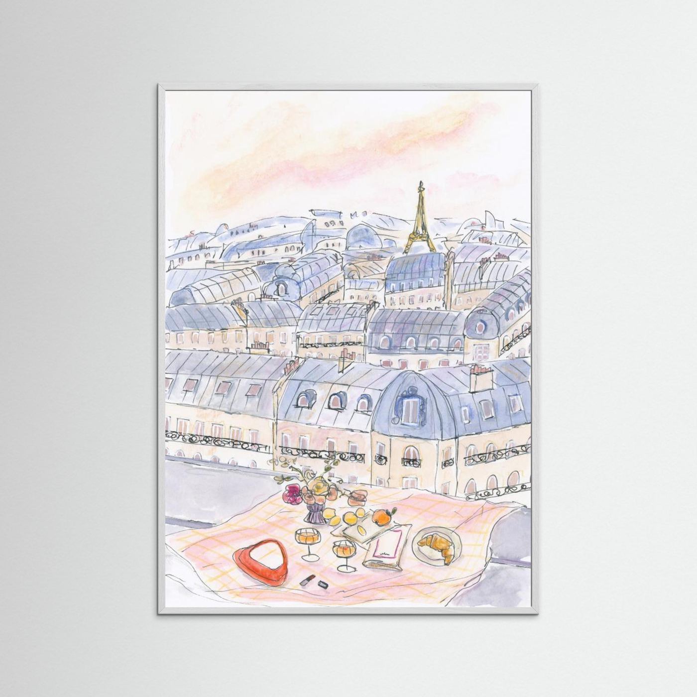 Parisian Rooftop Picnic With Eiffel Tower Views by Katharina Puritscher