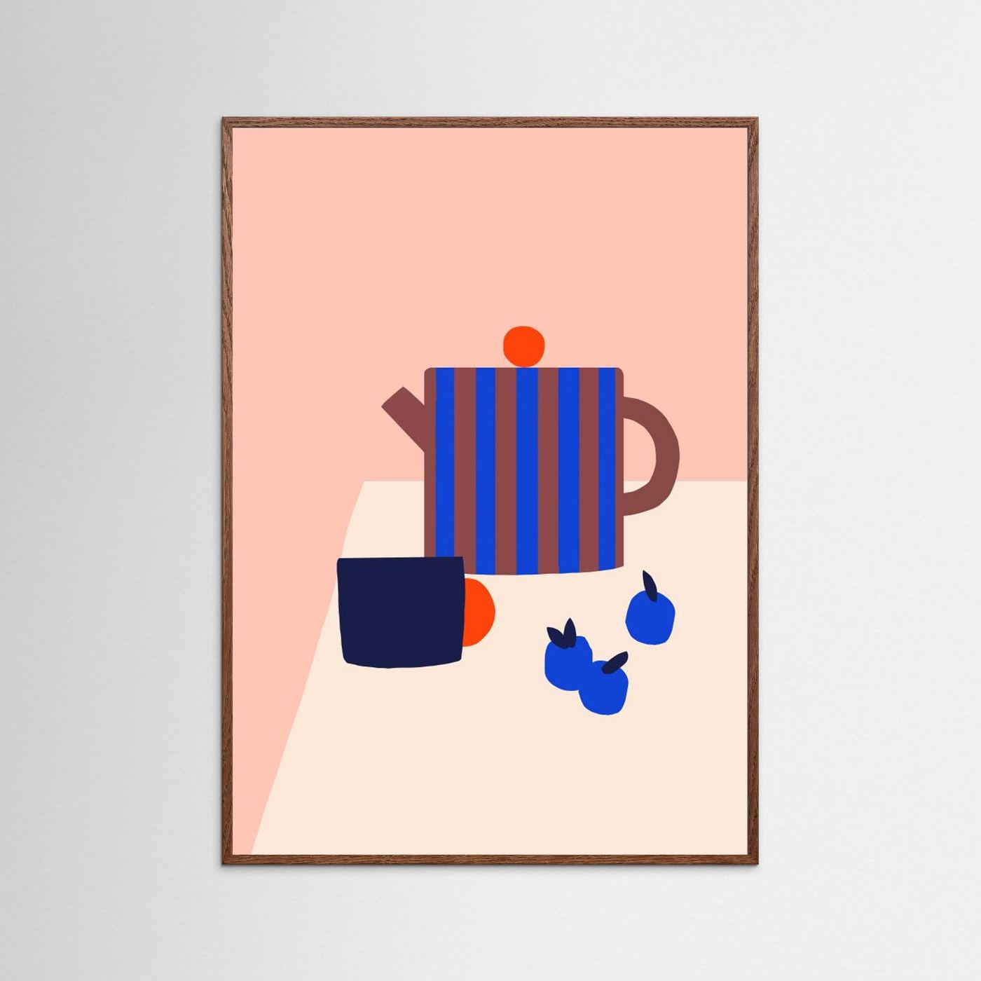 Teapot with Plums by Maren Gross