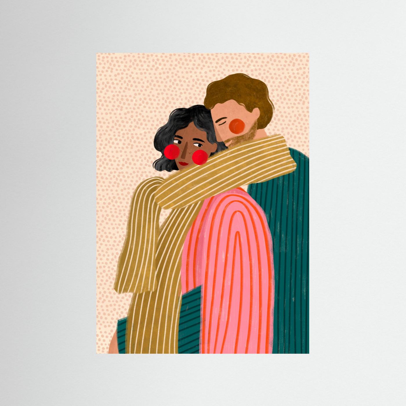 Loving Couple Embrace by Bea Müller
