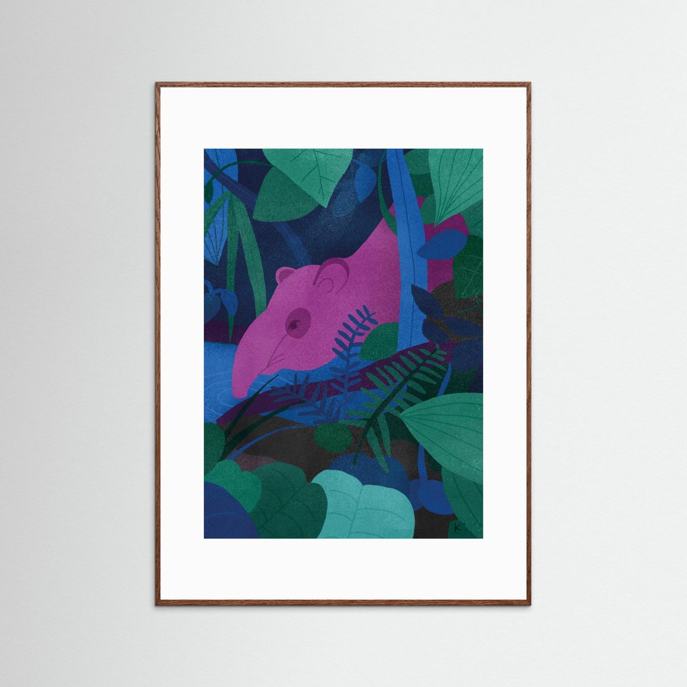 Pink Tapir In Jungle by Sylwia Kubus