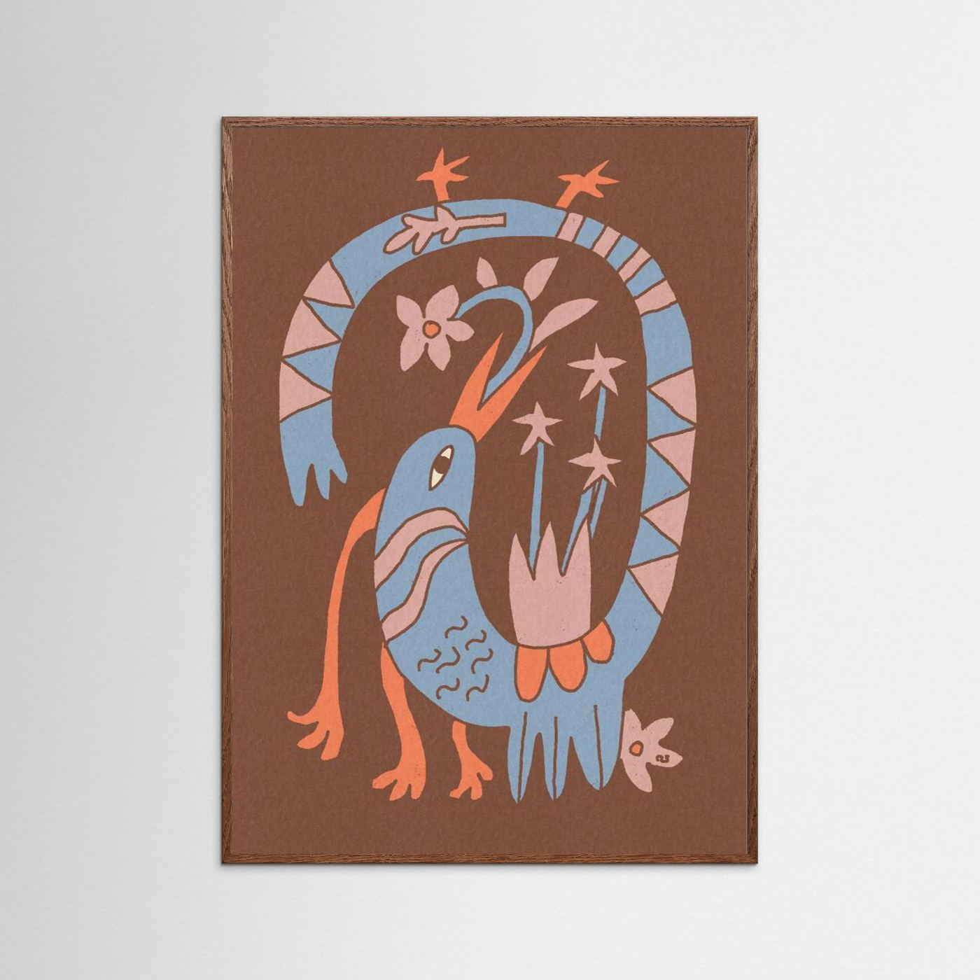 Whimsical Folk Bird by Raipa Studio