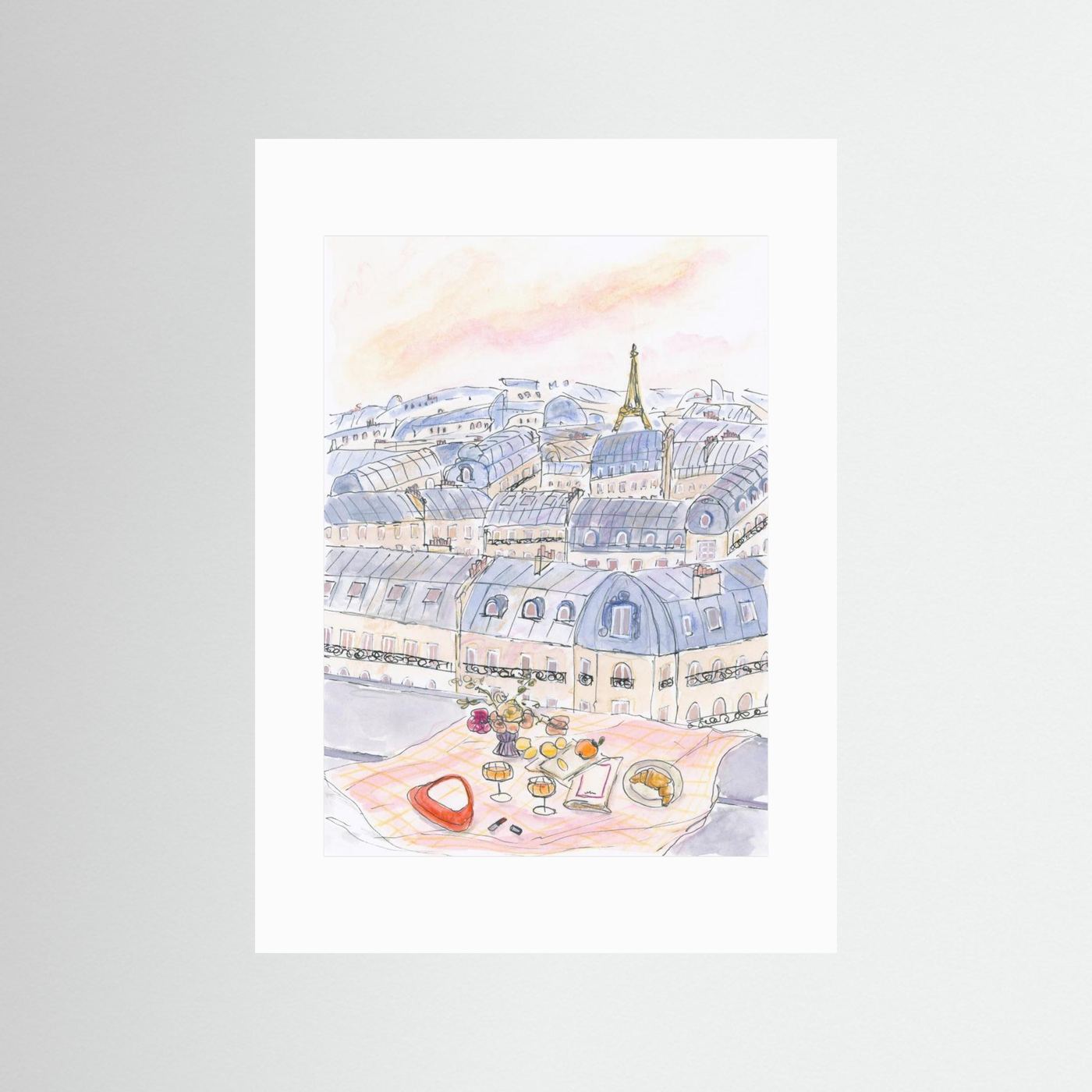 Parisian Rooftop Picnic With Eiffel Tower Views by Katharina Puritscher