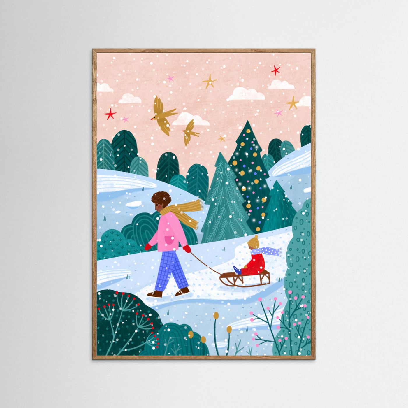 Snowy Sledge Walk 2 by Bea Müller