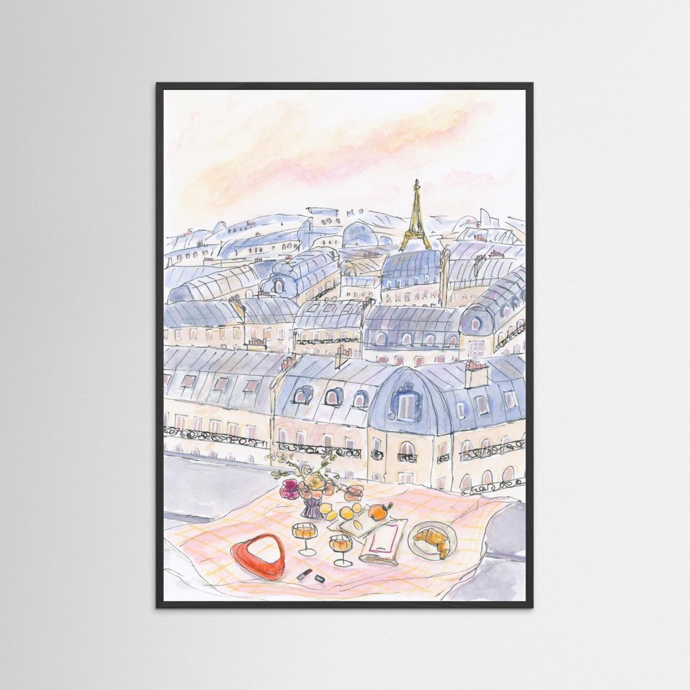 Parisian Rooftop Picnic With Eiffel Tower Views by Katharina Puritscher
