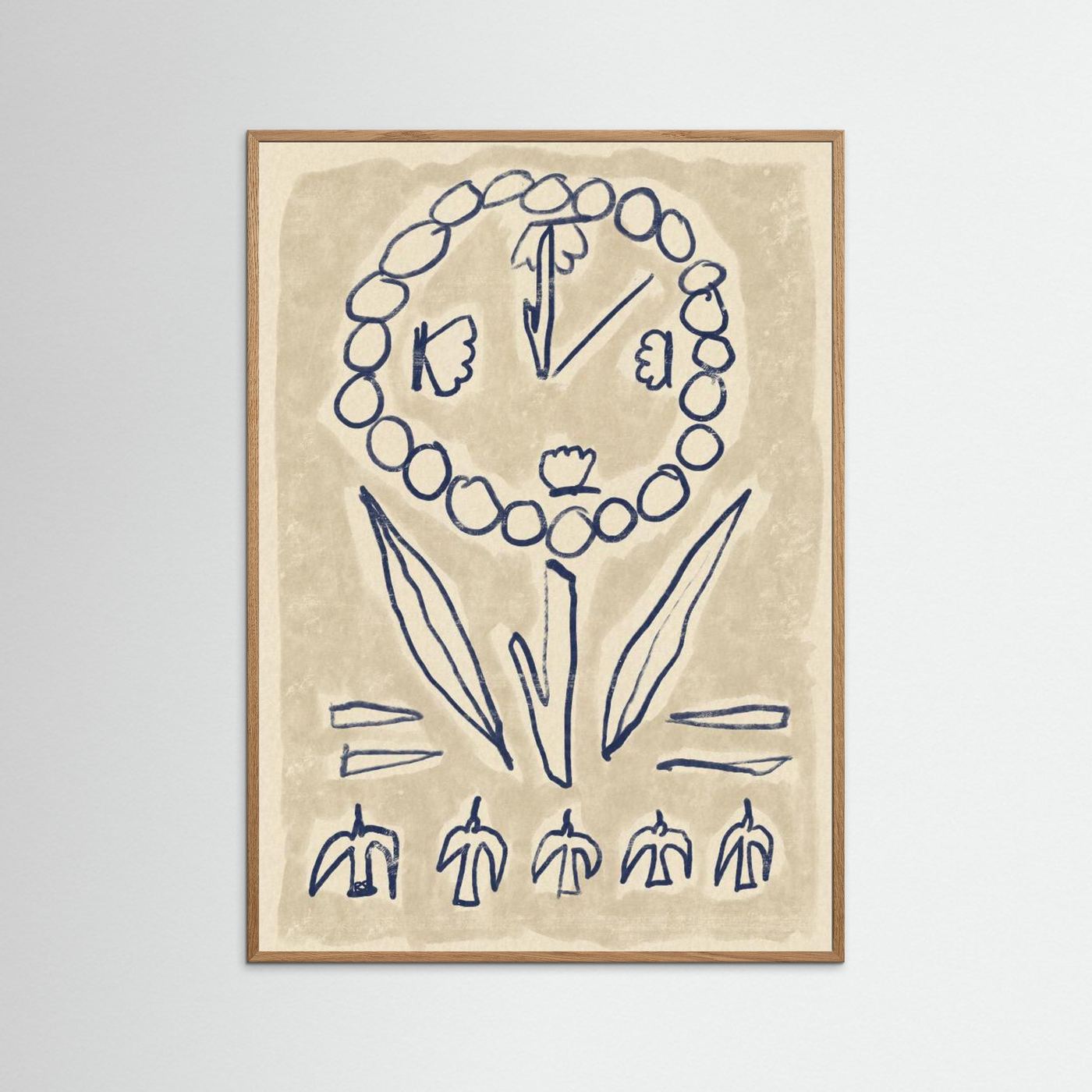 Folk Art Flower Symbols by Raipa Studio