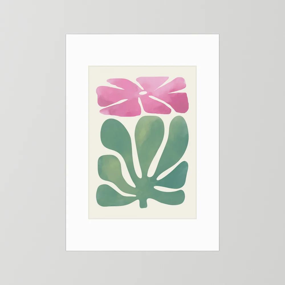 Watercolor Pink Floral by Little Dean