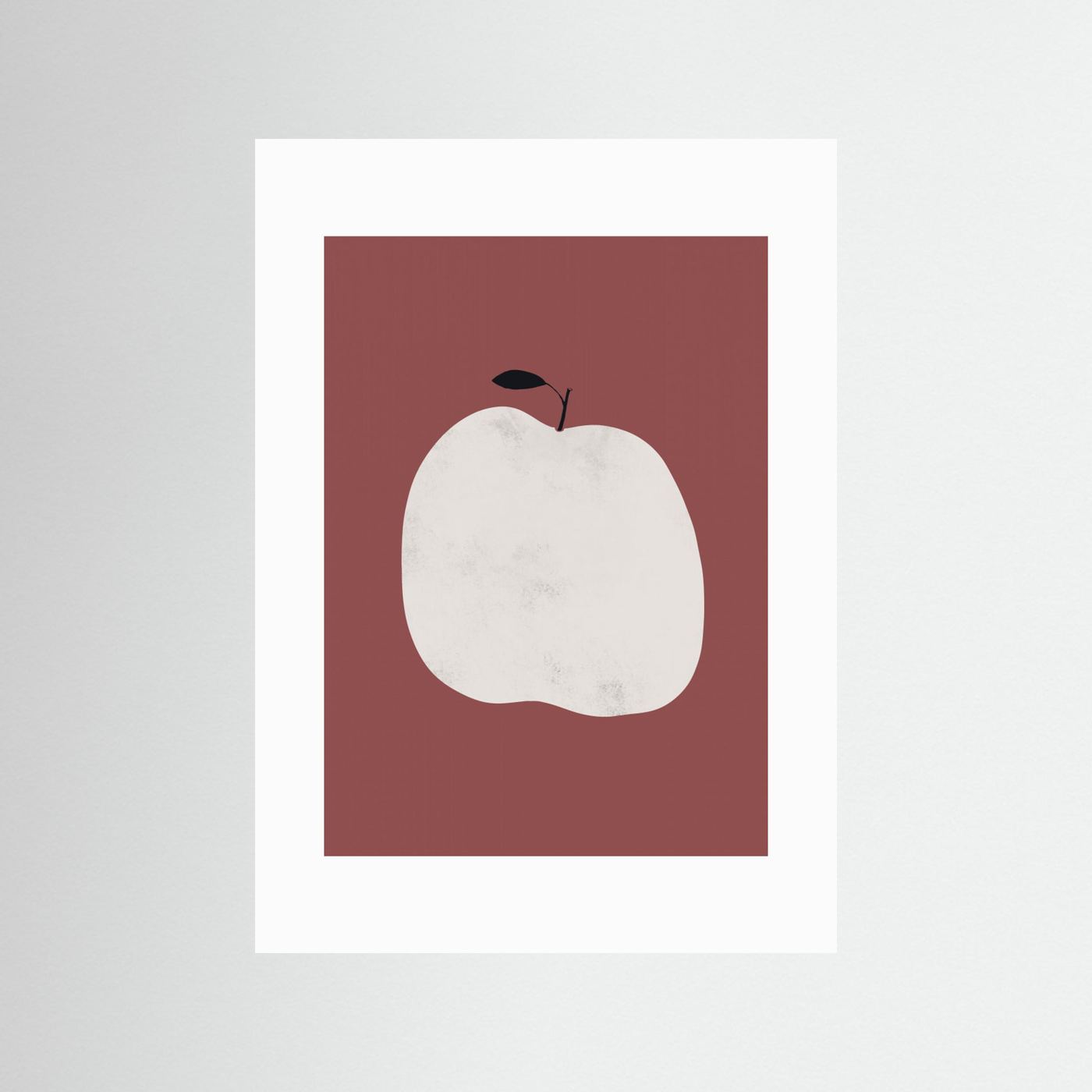 Minimalist White Apple by Danushka Abeygoda