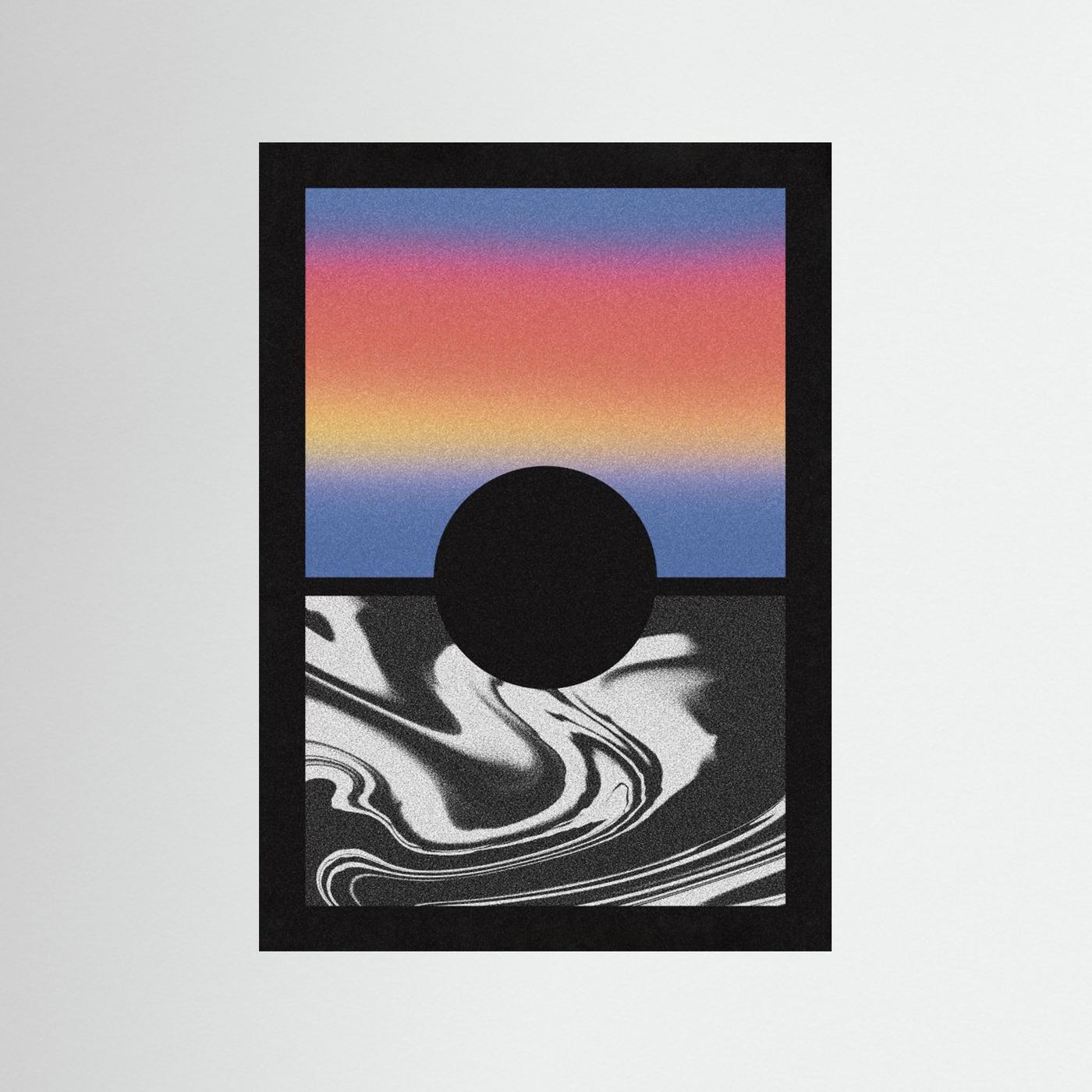 Black Worm Hole Gradient by Amy Louise Baker