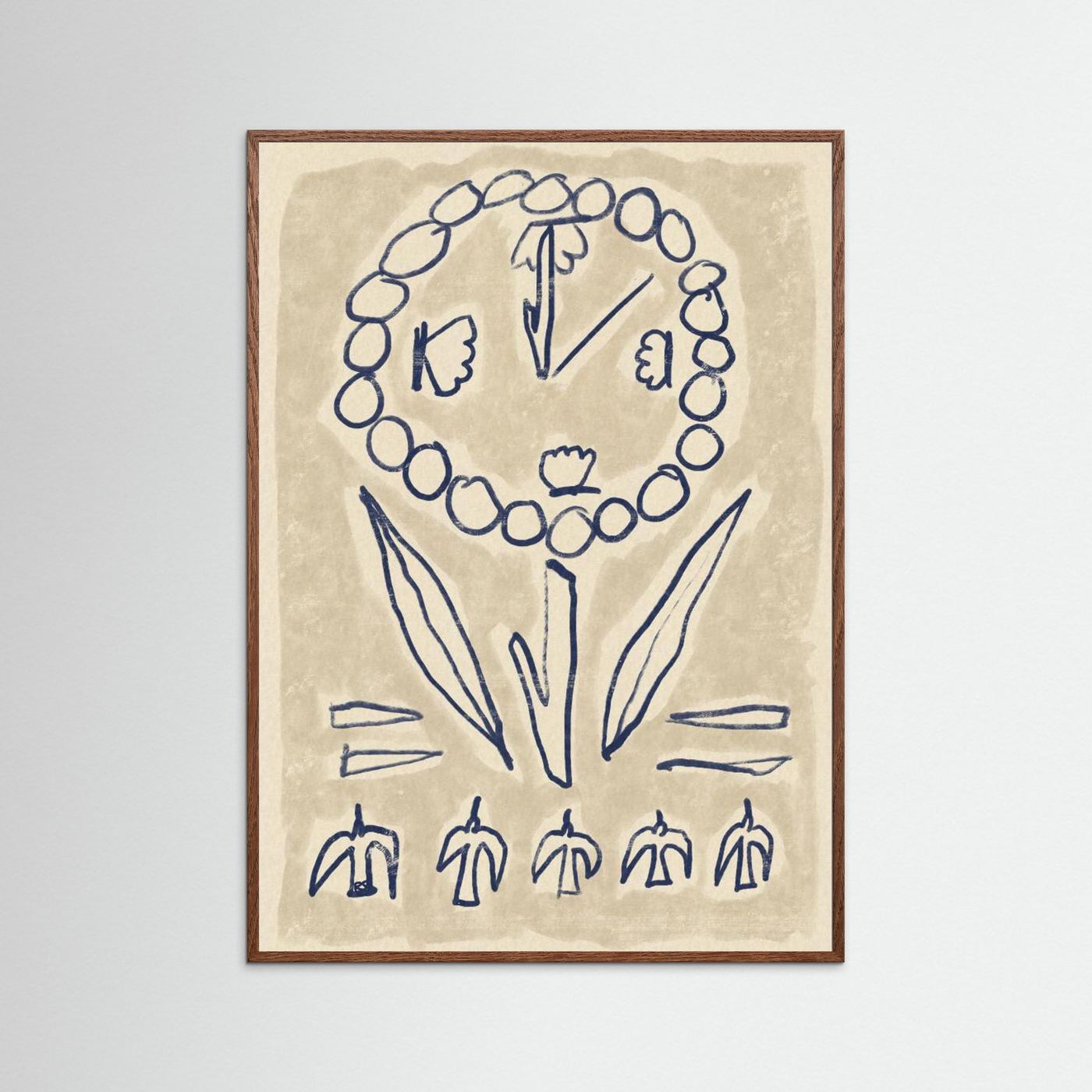 Folk Art Flower Symbols by Raipa Studio