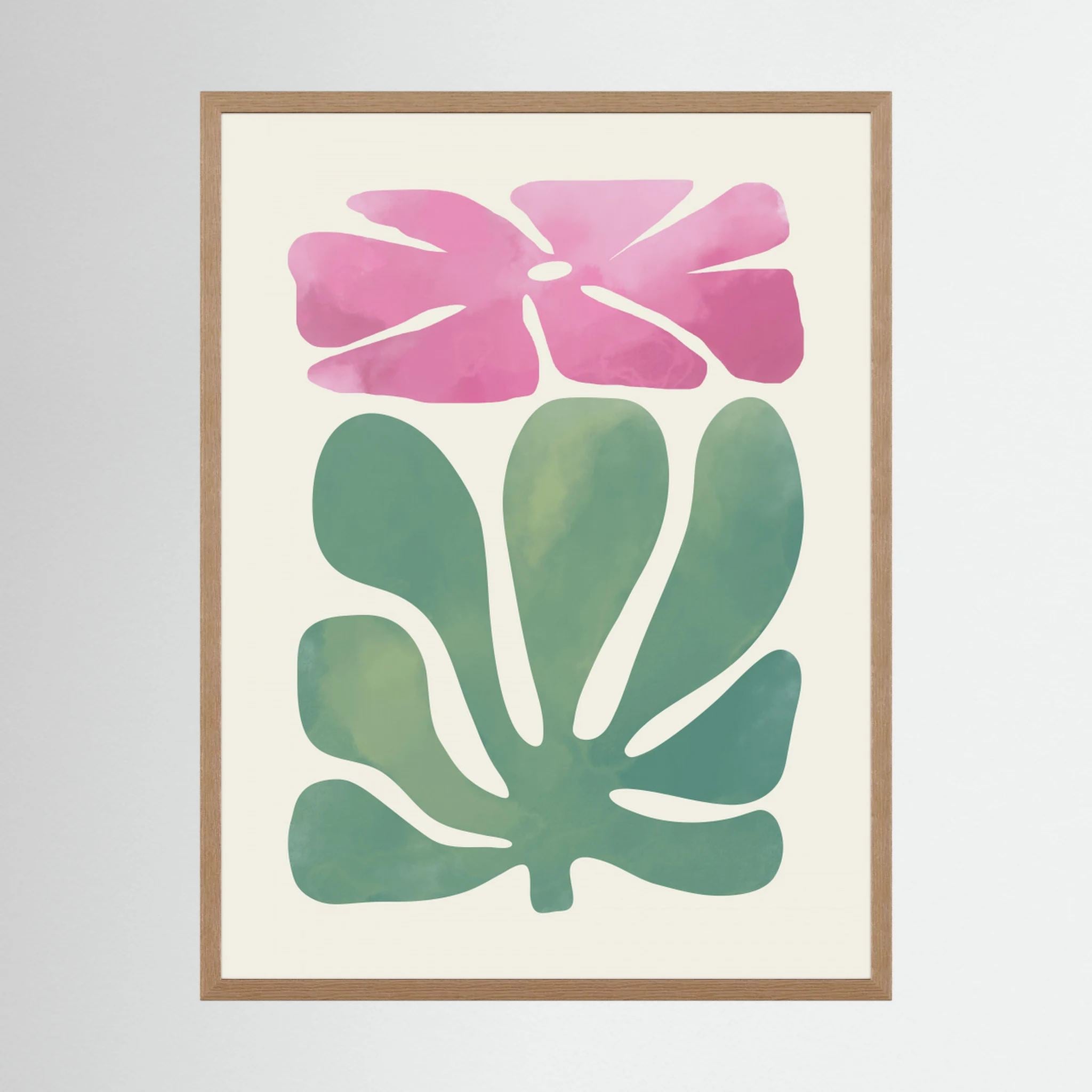 Watercolor Pink Floral by Little Dean