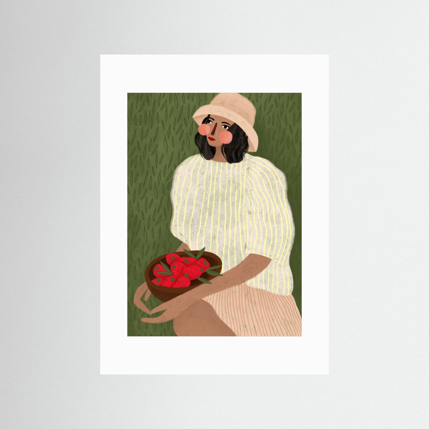 Woman with Strawberries by Bea Müller