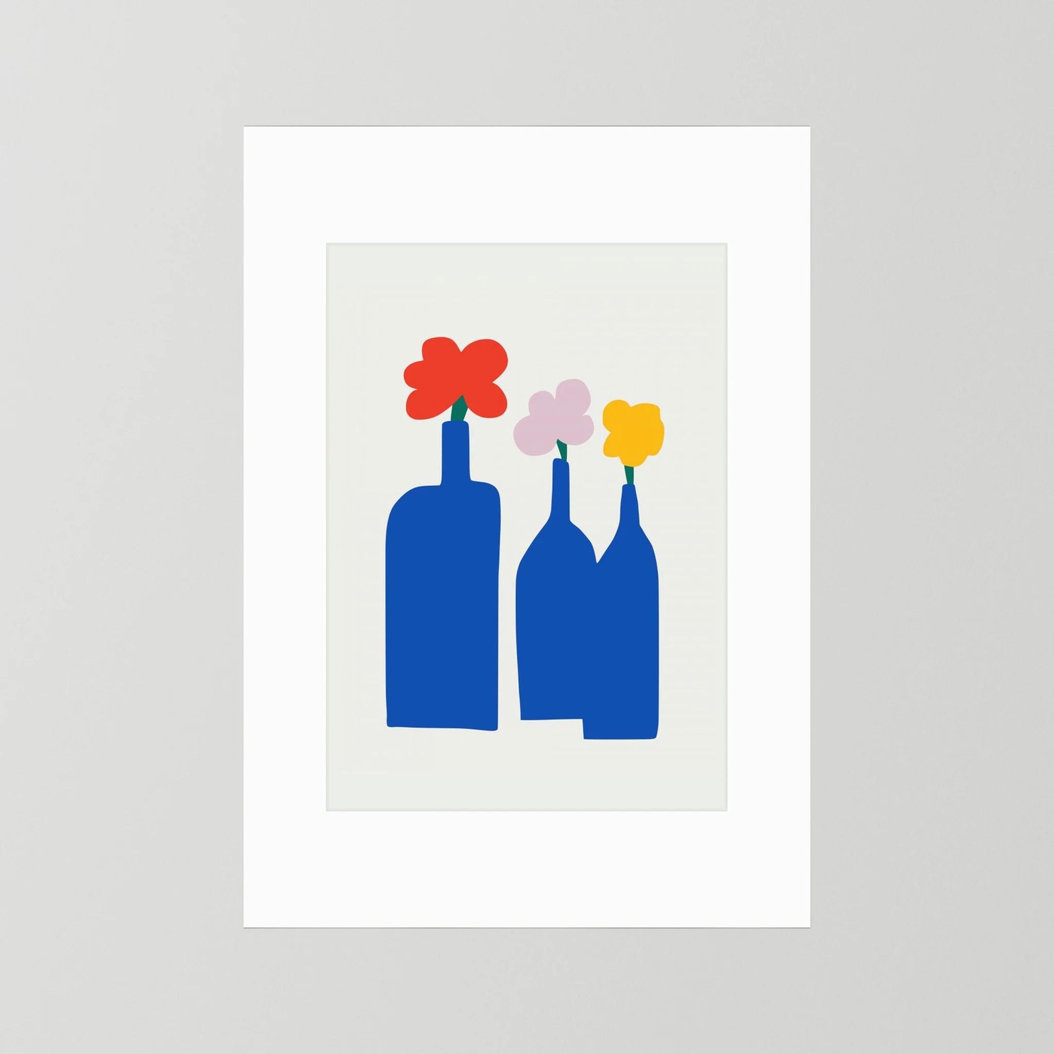 Blue Bottle Vase by Little Dean