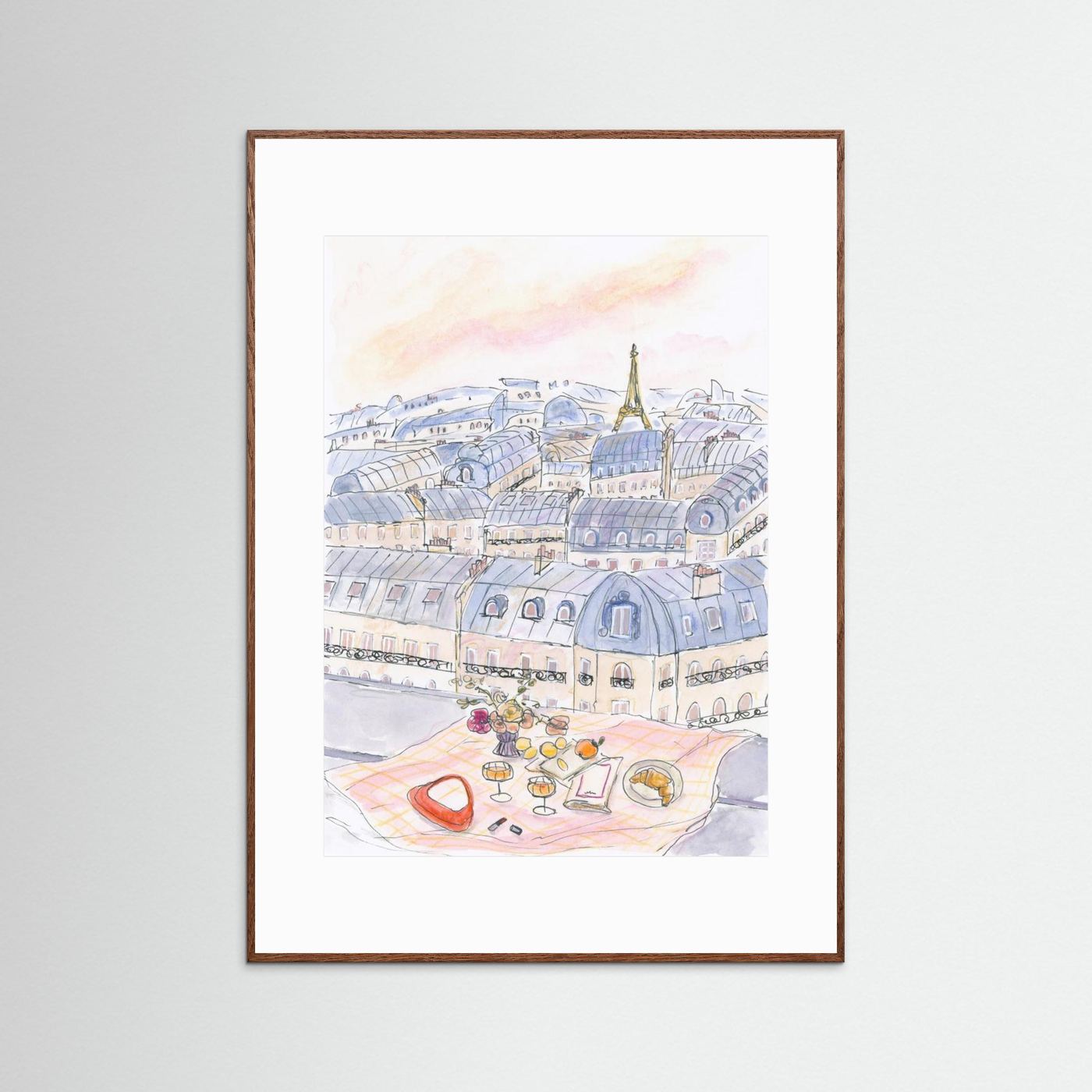 Parisian Rooftop Picnic With Eiffel Tower Views by Katharina Puritscher