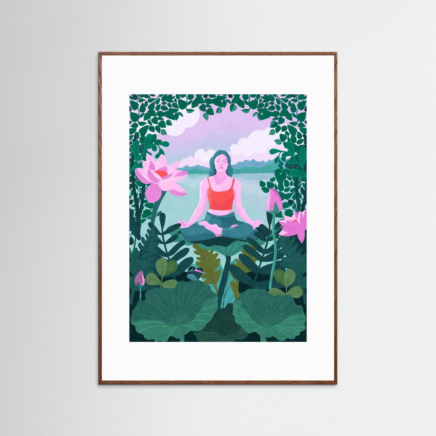 Peaceful Lotus Meditation by Sylwia Kubus