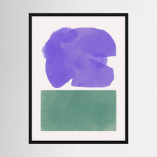 Watercolor Purple and Green by Little Dean