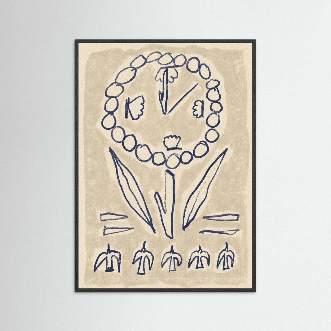 Folk Art Flower Symbols by Raipa Studio