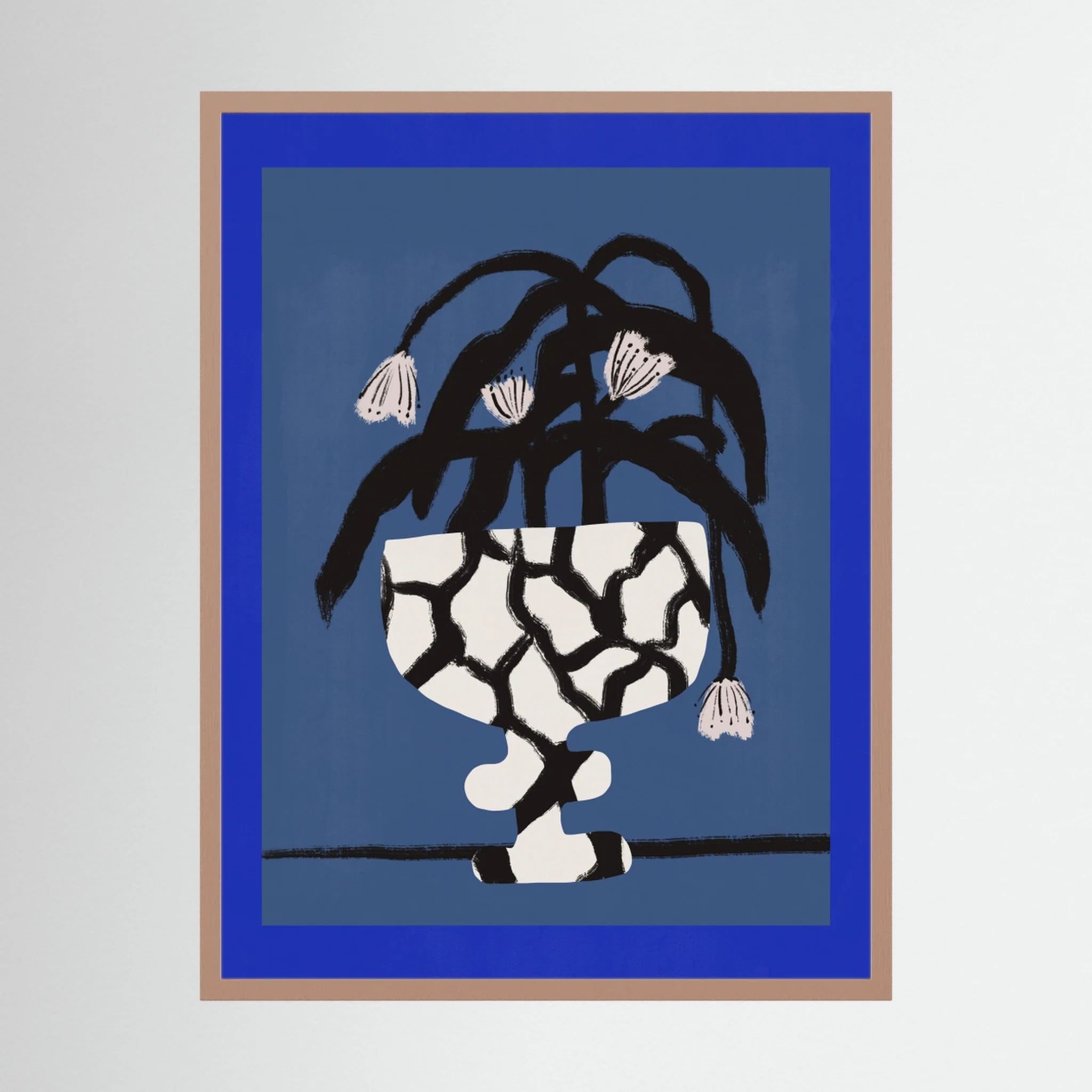 Cracked Vase In Blue by Little Dean