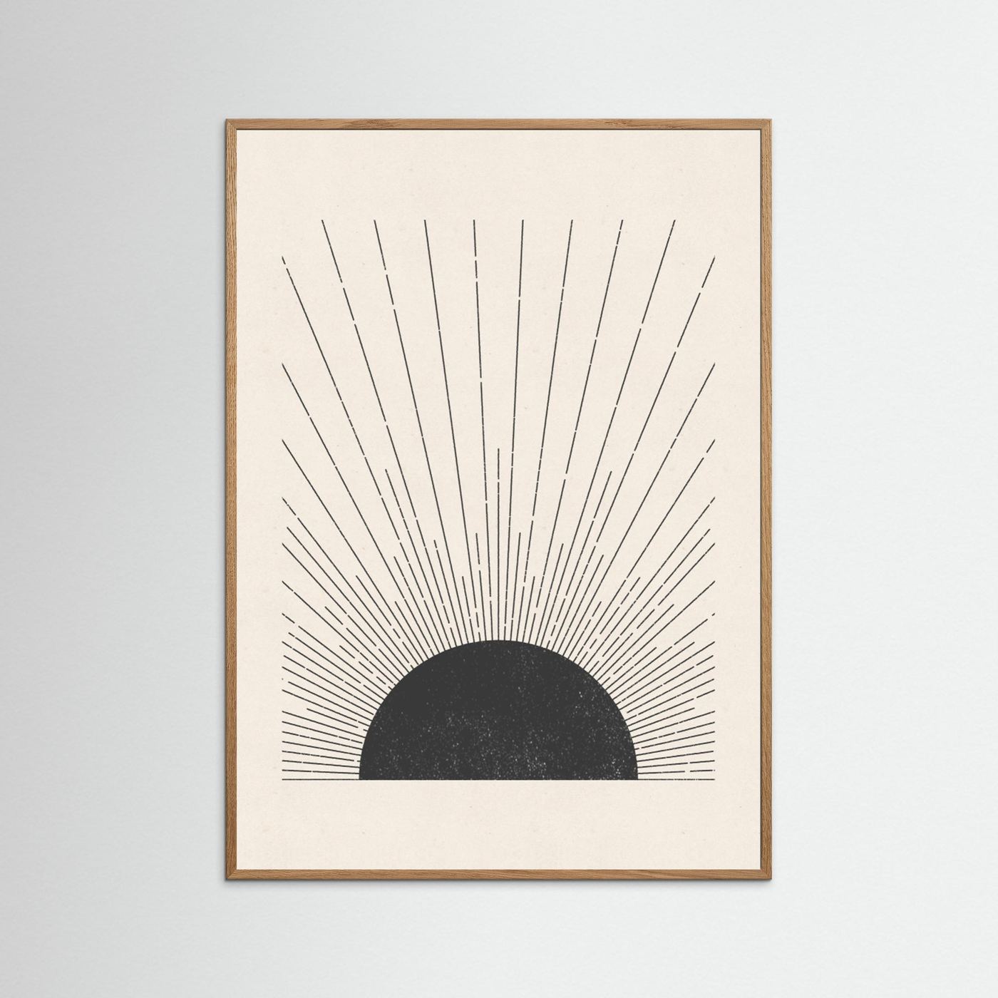 Woodblock The sun Illustration by The Printable Studio