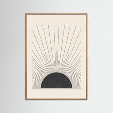 Woodblock The sun Illustration by The Printable Studio